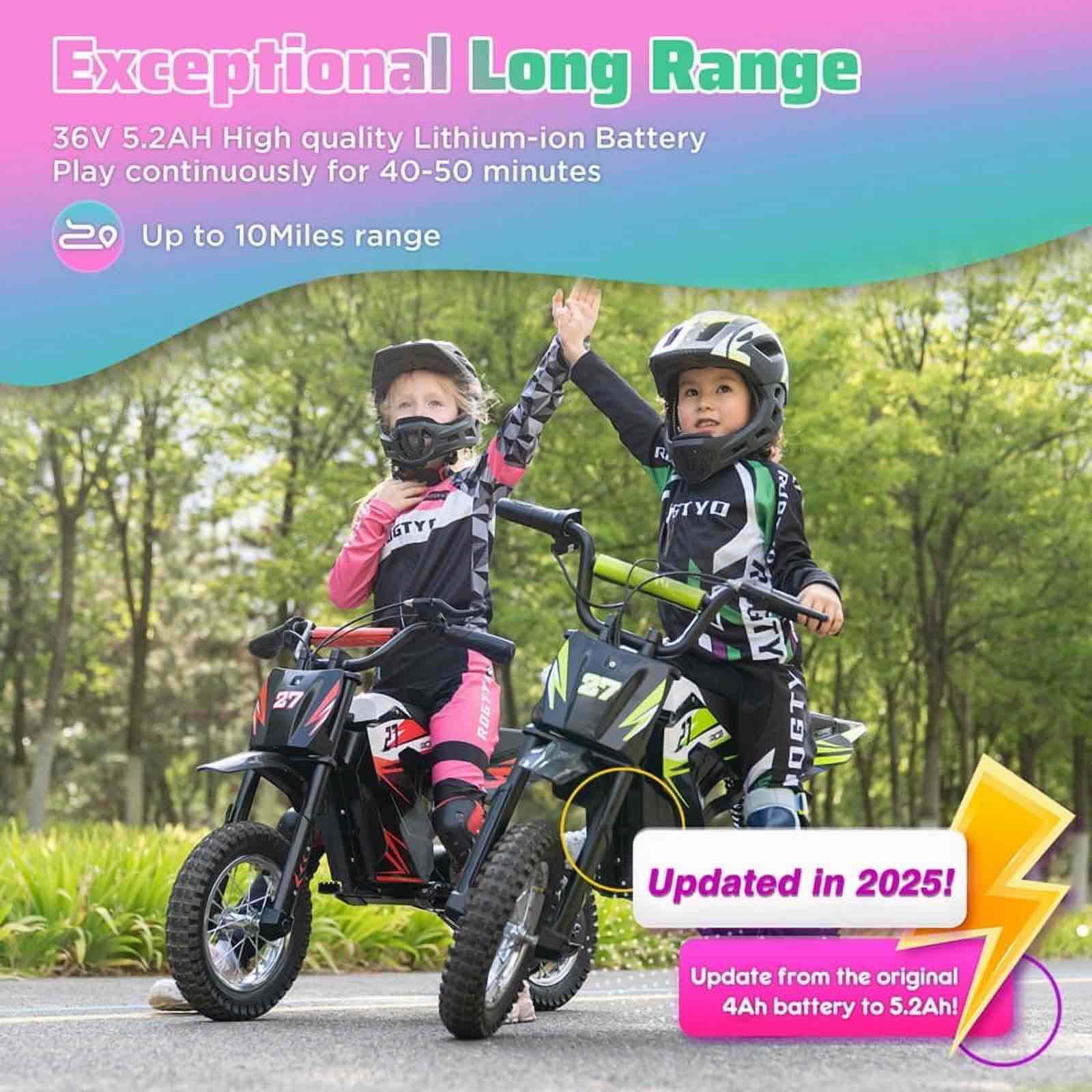 Condition photo showing Good Condition for RCB R9X Electric Dirt Bike,36V-300W-10Miles,3 Speed Modes up to 15.5mph,12 inch electric motorcycle for boys and girls,Blue