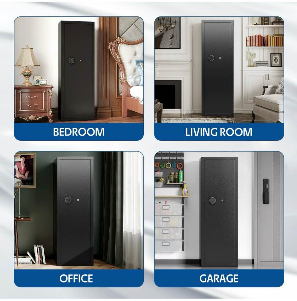 Condition photo showing Good Condition for KAER 10-12 Biometric Gun Safe, Quick Access Unassembled Rifle Safe for Rifle and Shotgun, Gun Cabinet with Removable Rifle Rack