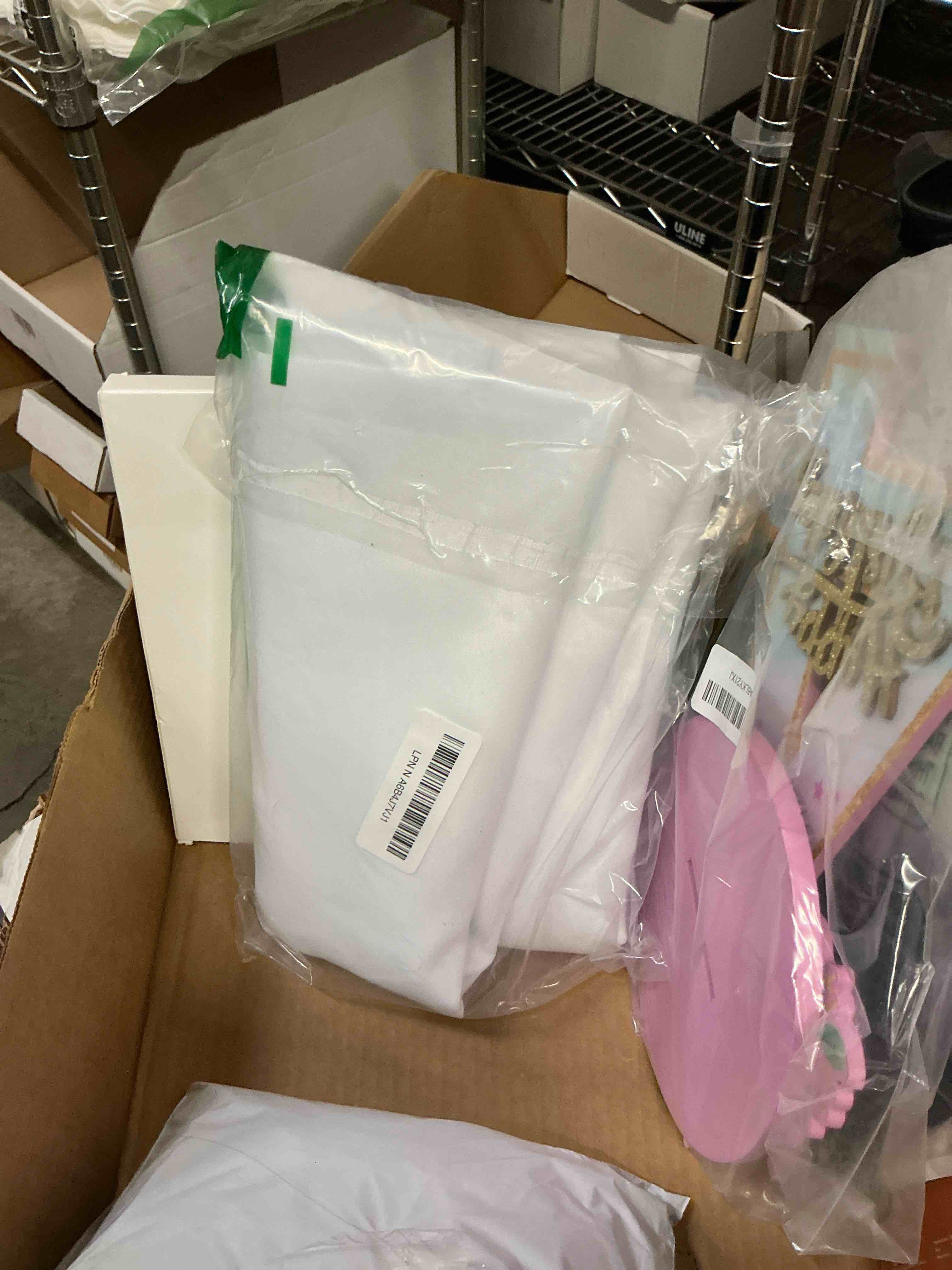 Condition photo showing Good Condition for Biscaynebay Hotel Quality Fabric Shower Curtain Liners 72" X 72", White Water Resistant Bathroom Curtains Rust Resistant Grommets Weighted Bottom Hem Machine Washable 72"W x 72"L (Pack of 1) White