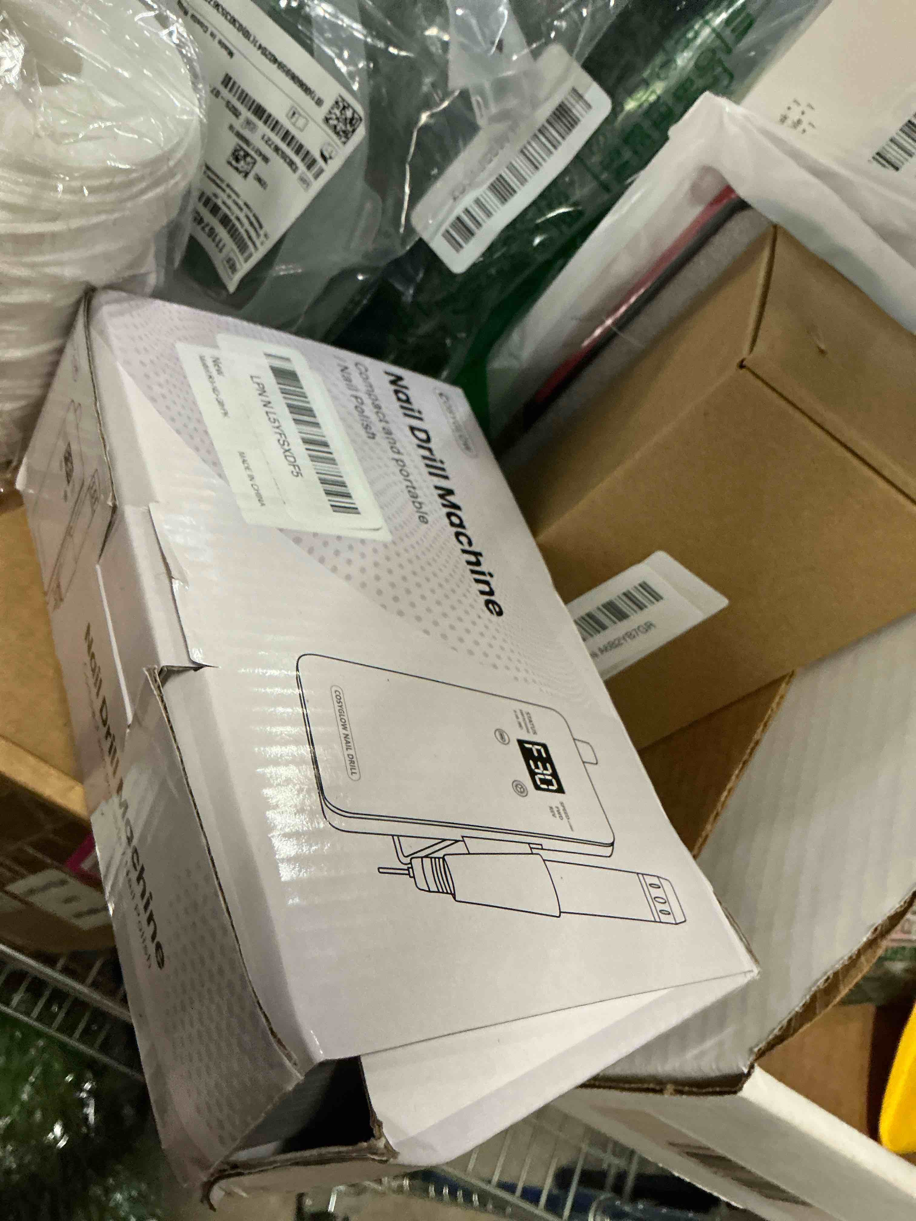 Condition photo showing Good Condition for Professional Electric Nail Drill File:COSYGLOW Glitter Portable Cordless E-File Nail Drill Kit with 11 Drill Bits,30000 RPM Rechargeable Nail Drills Machine for Acrylic Nails Gel Polishing (Pink)