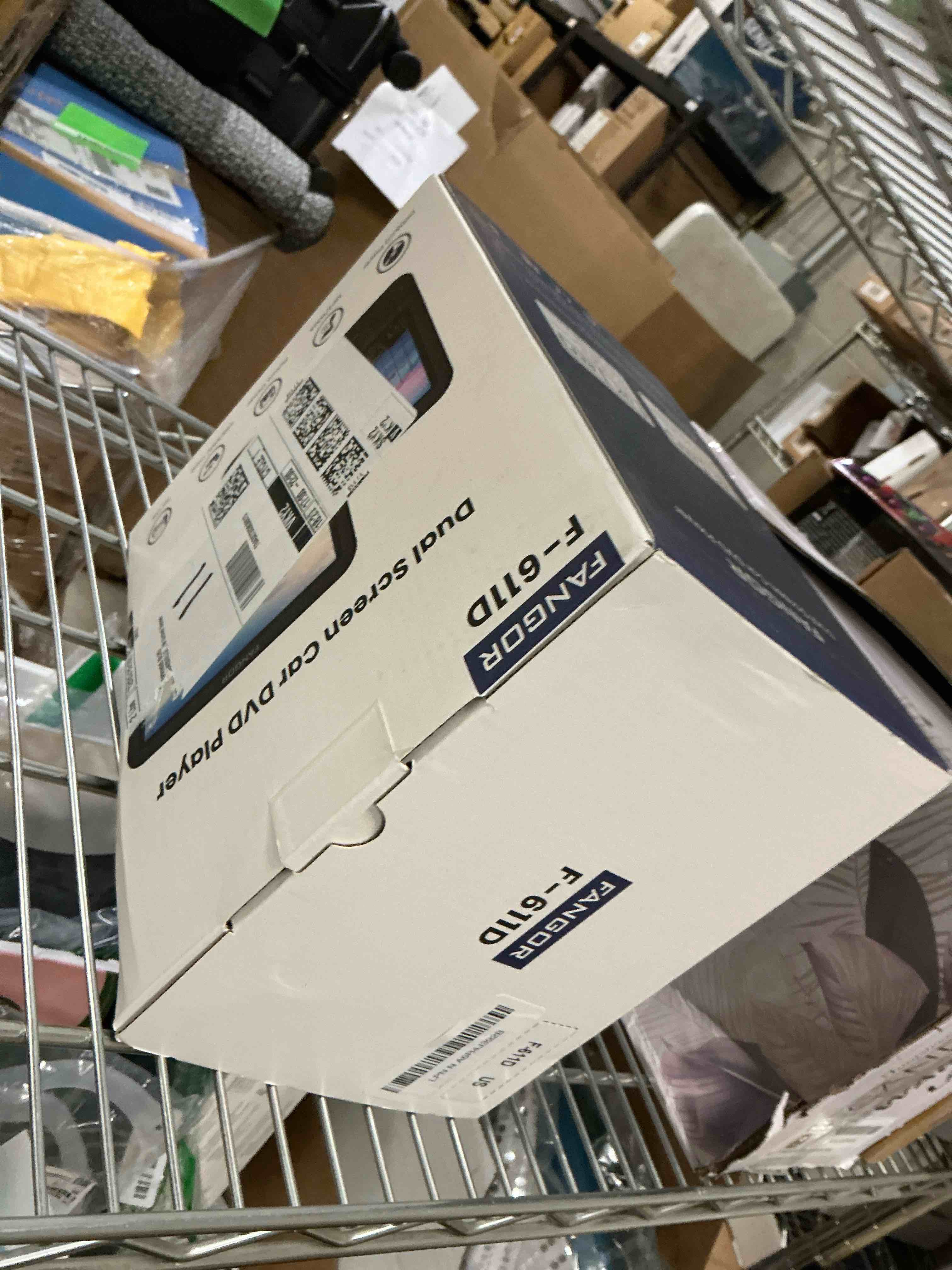 Condition photo showing Good Condition for FANGOR 7.5 Inch Dual Portable DVD Player for Car, Car DVD Player Dual Screen Play a Same or Two Different Movies with Headrest Strap, Support Last Memory, AV Out/in, USB/SD Card, All Regions F-611D