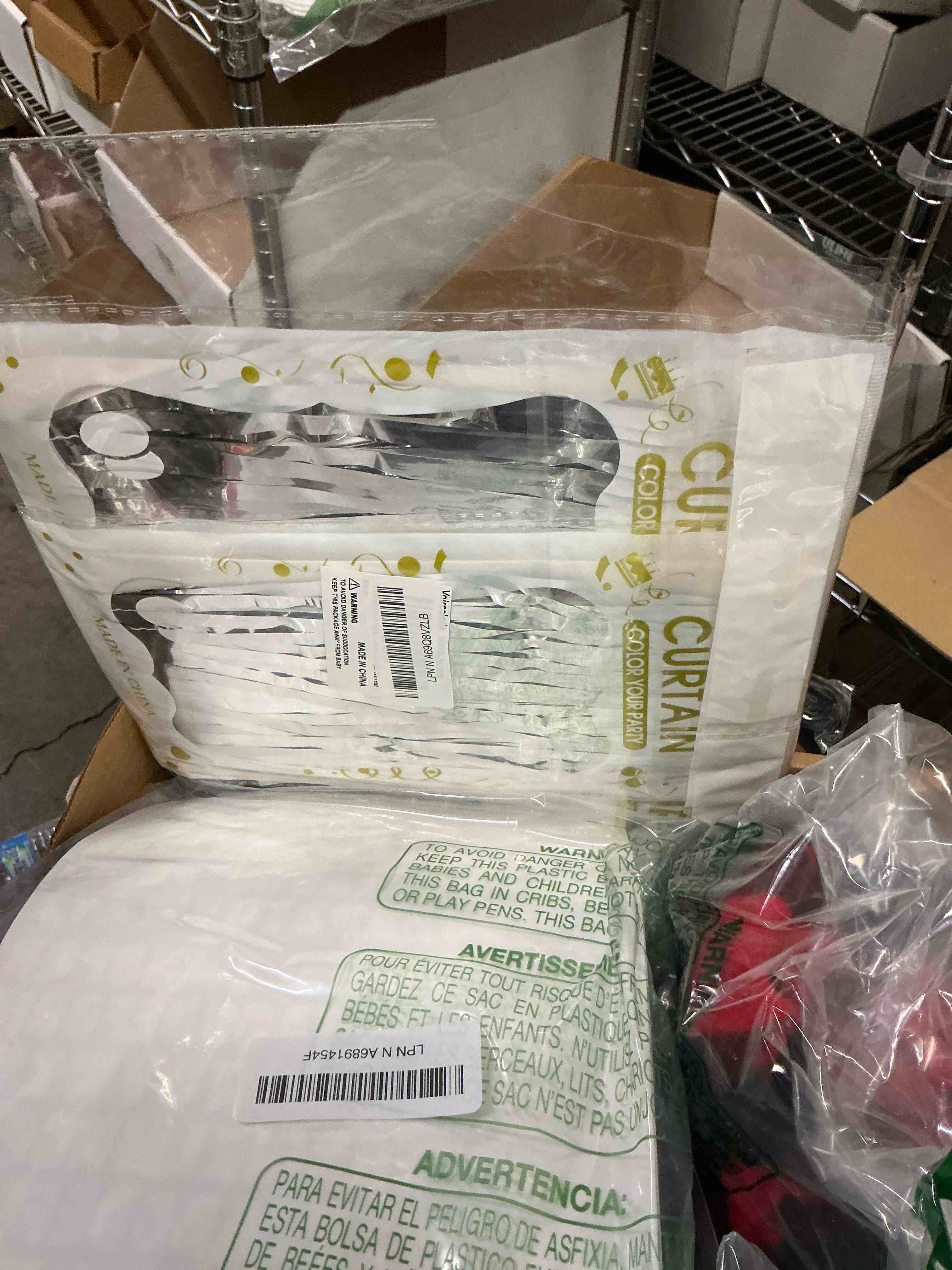 Condition photo showing Good Condition for 3 Pack 3.3x8.2 Feet Silver Foil Fringe Backdrop Curtains, Tinsel Streamers Birthday Party Decorations, Fringe Backdrop for 2025 New Years Eve, Graduation, Baby Shower, Gender Reveal 07 Silver