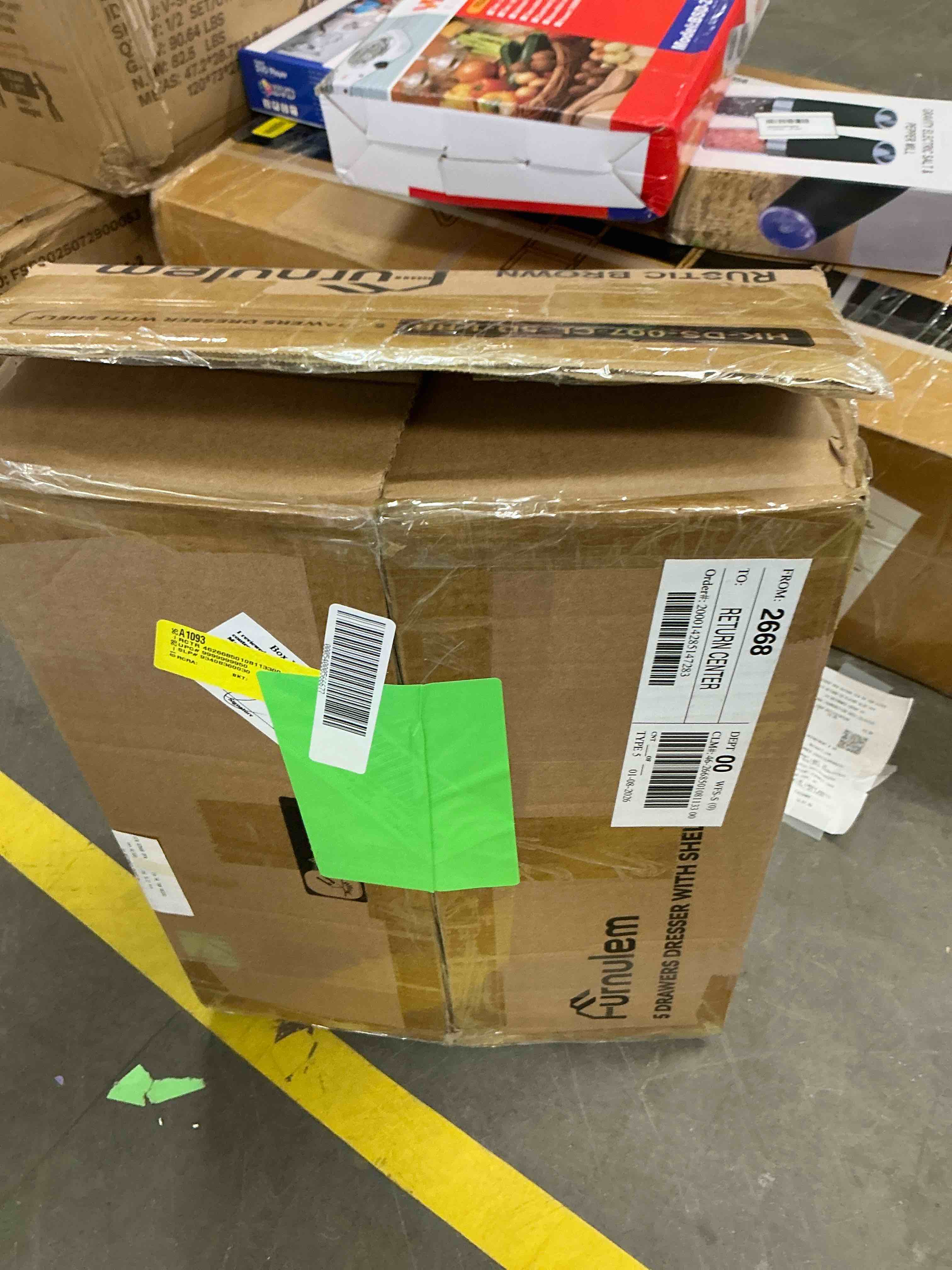 Condition photo showing Good Condition for TYDIMOR Small Dresser for Bedroom, 5 Drawer with Charging Station, Brown, Ideal for Adults