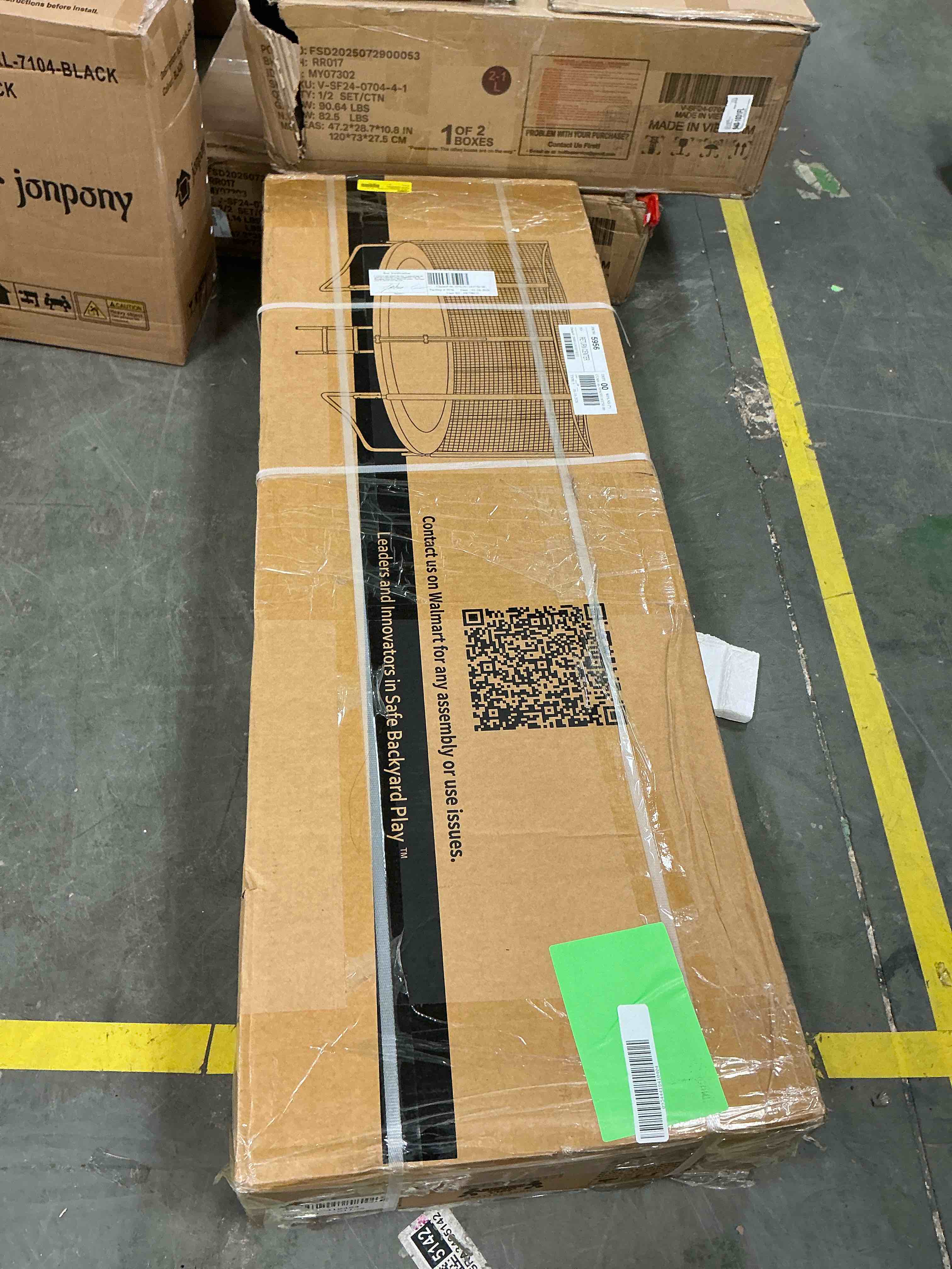 Condition photo showing New/Like New for YORIN Trampoline for 2-3 Kids, 8FT 10FT 14FT 12FT Trampoline for Adults with Enclosure Net, Ladder, Light, 800LBS Heavy Duty Outdoor Round Trampoline, Safety Certified, Rust-Resistant Frame