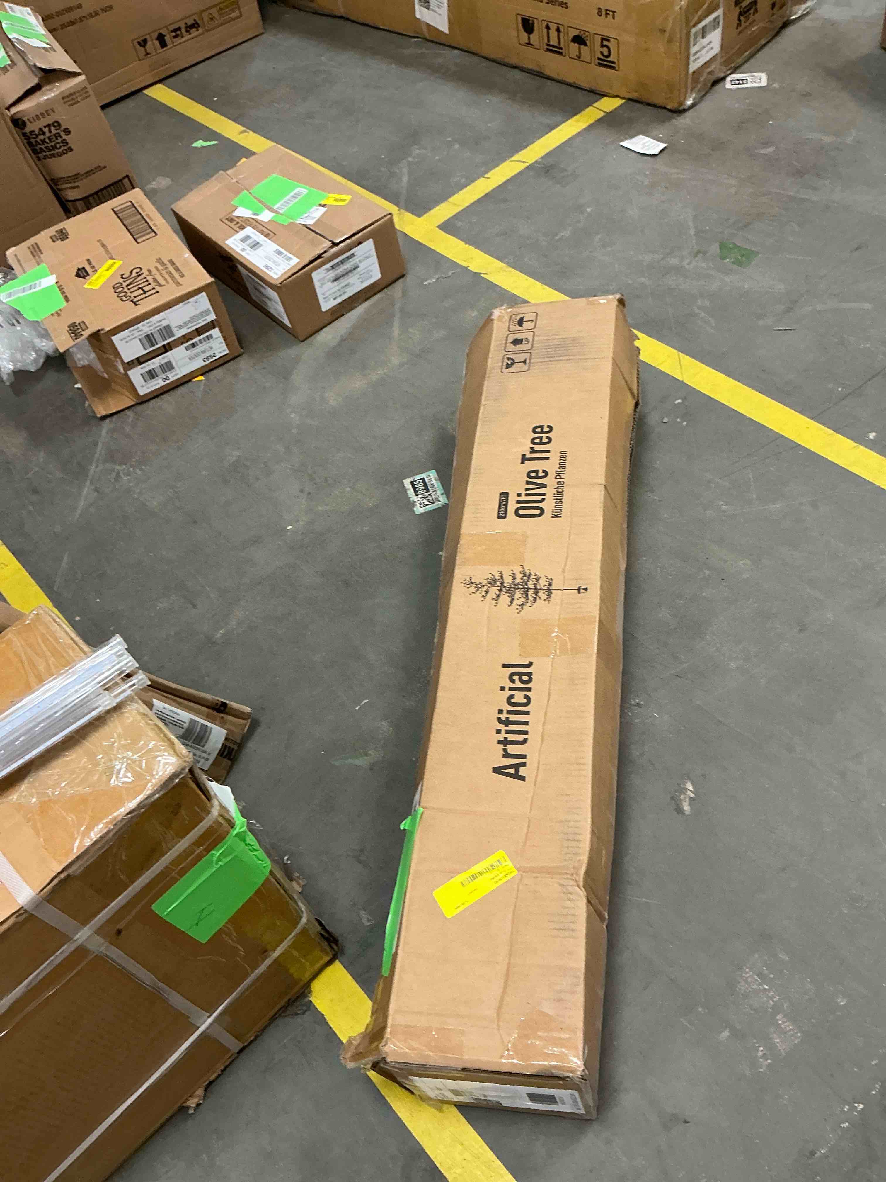 Condition photo showing New/Like New for DR.Planzen 7ft Faux Black Olive Tree - Realistic Potted Artificial Tree with Natural Trunk & Silk Leaves - Tall Faux Plant for Home, Office, Indoor & Outdoor Decor - Low Maintenance & UV Resistant