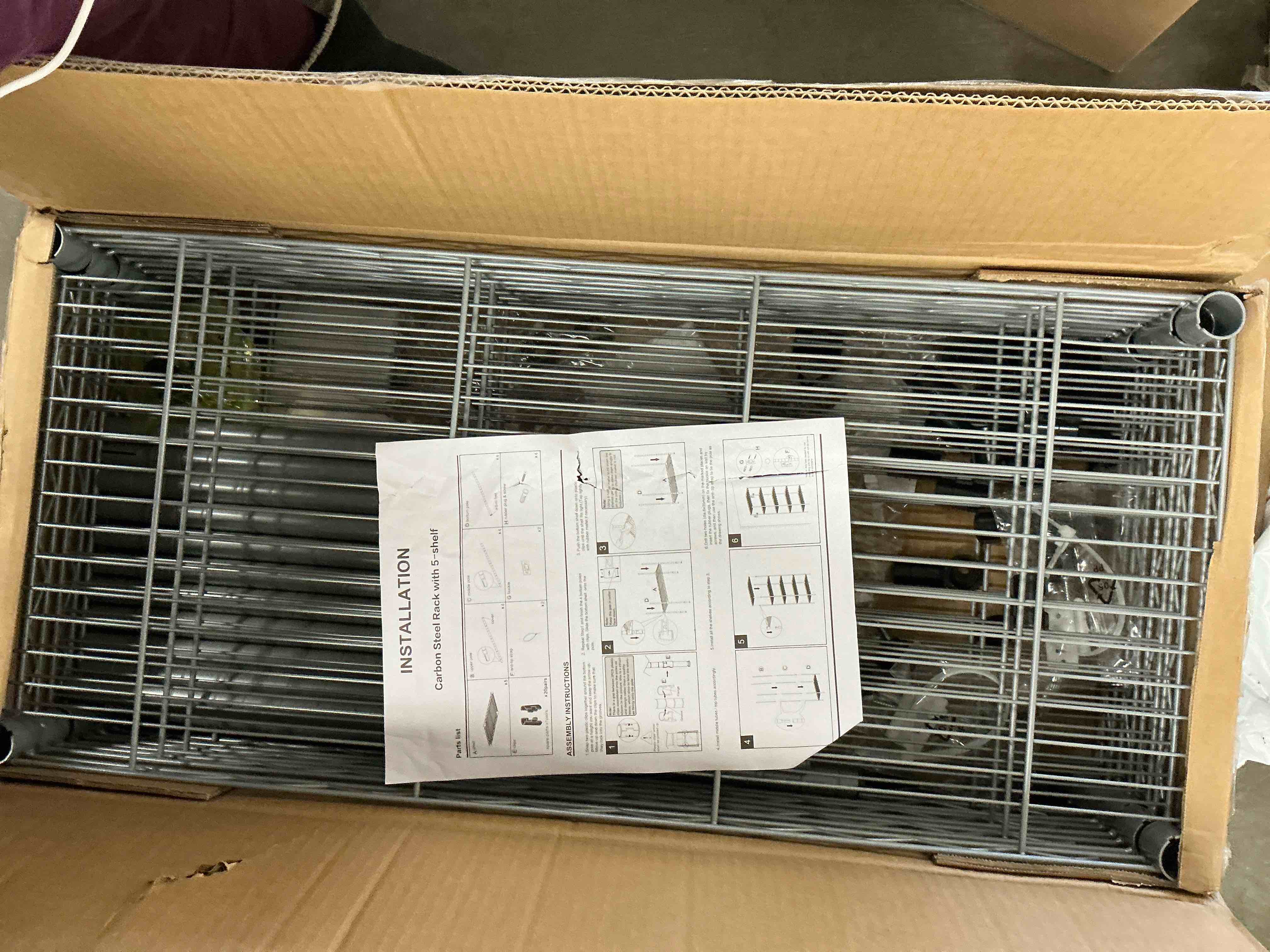 Condition photo showing Good Condition for Ktaxon 5-Tier Wire Shelving Unit  Steel Storage Rack for Garage Office Kitchen Silver  30  W x 14  D x 60  H