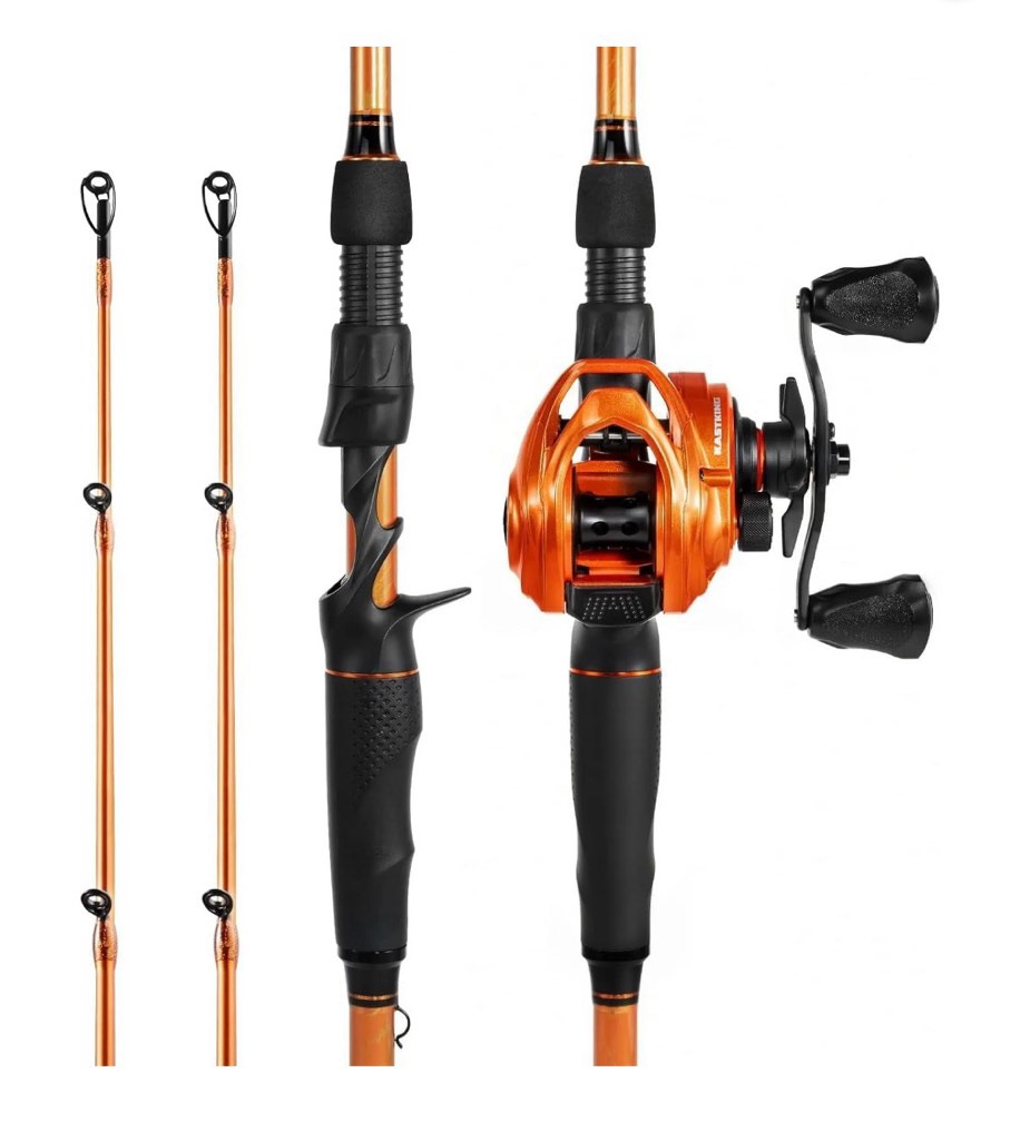 KastKing Lethal Blaze Twin-Tip Rod & Reel Combo, IM6 Graphite