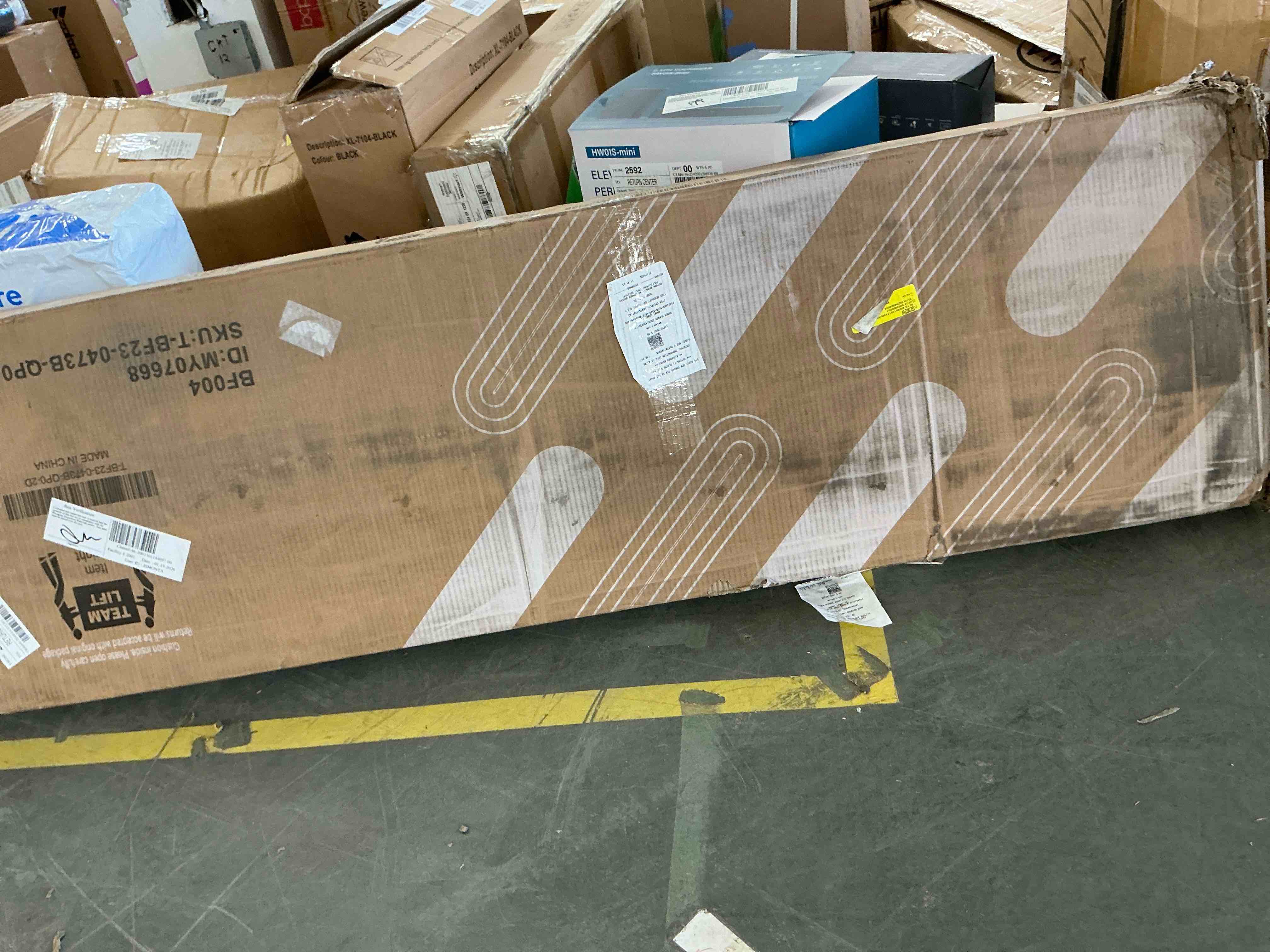 Condition photo showing New/Like New for Fluest Bed Frame with Leather Upholstered Headboard, Lockable Storage, Queen Size, Black