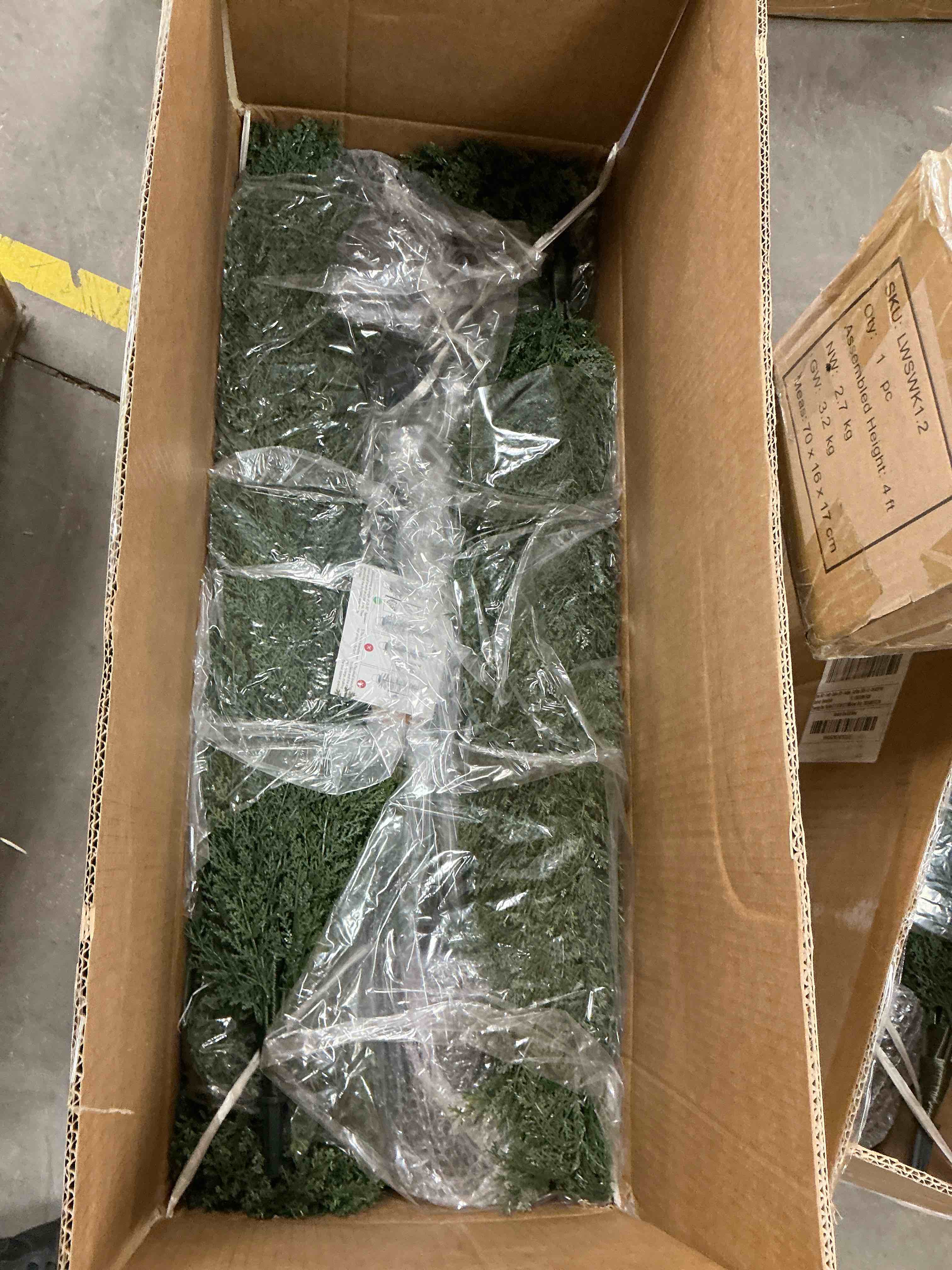 Condition photo showing New/Like New for Artificial Cedar Tree 5 FT Artificial Cedar Topiary Trees for Outdoors Potted Fake Cypress Trees Faux Evergreen Plants for Home Porch Decor Set of 2