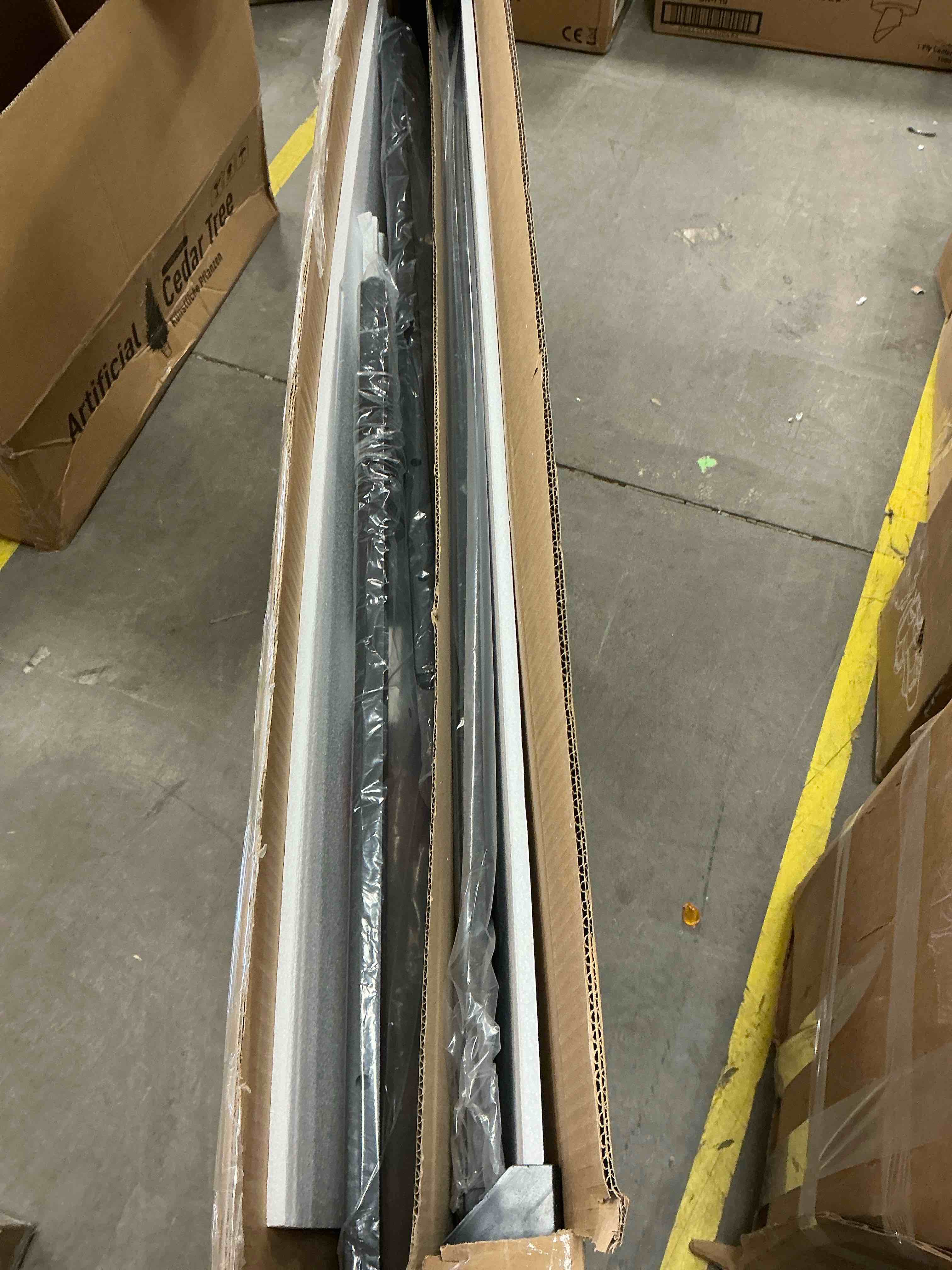 Condition photo showing Good Condition for Bestier Reversible 44 inch Computer Desk with LED Lights Gaming Desk with 4 Tier Shelves Black Marble