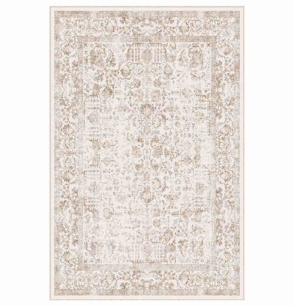 BERTHMEER 10 x14  Large Brown Area Rugs Oriental Rugs Washable Carpets for Living Room Bedroom Dining Room Throw Rugs Non-slip