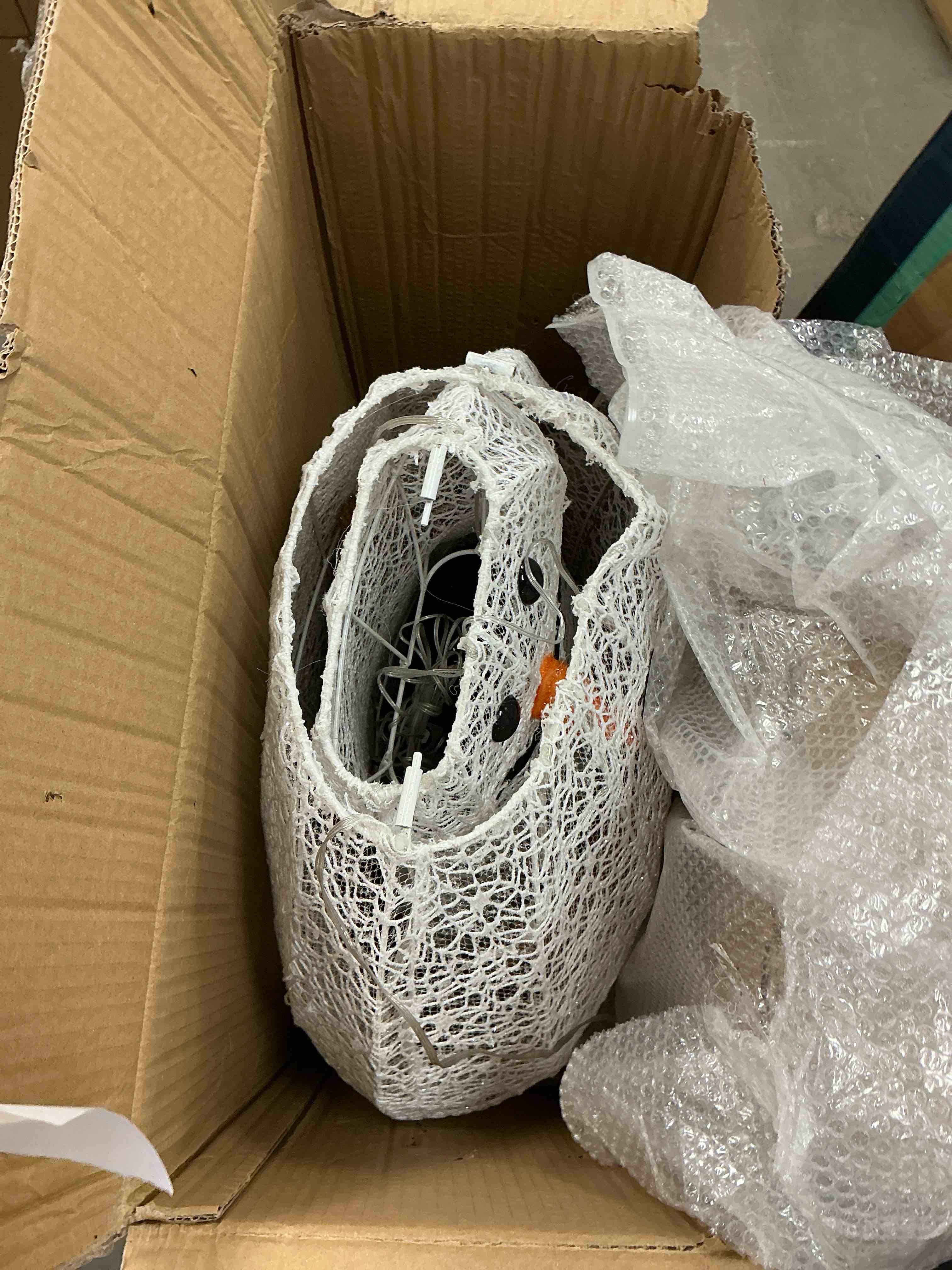 Condition photo showing Good Condition for Zimtown LED Lighted Snowman Christmas Snowman w/ 180 LED Lights,Hat Christmas Outdoor Decoration