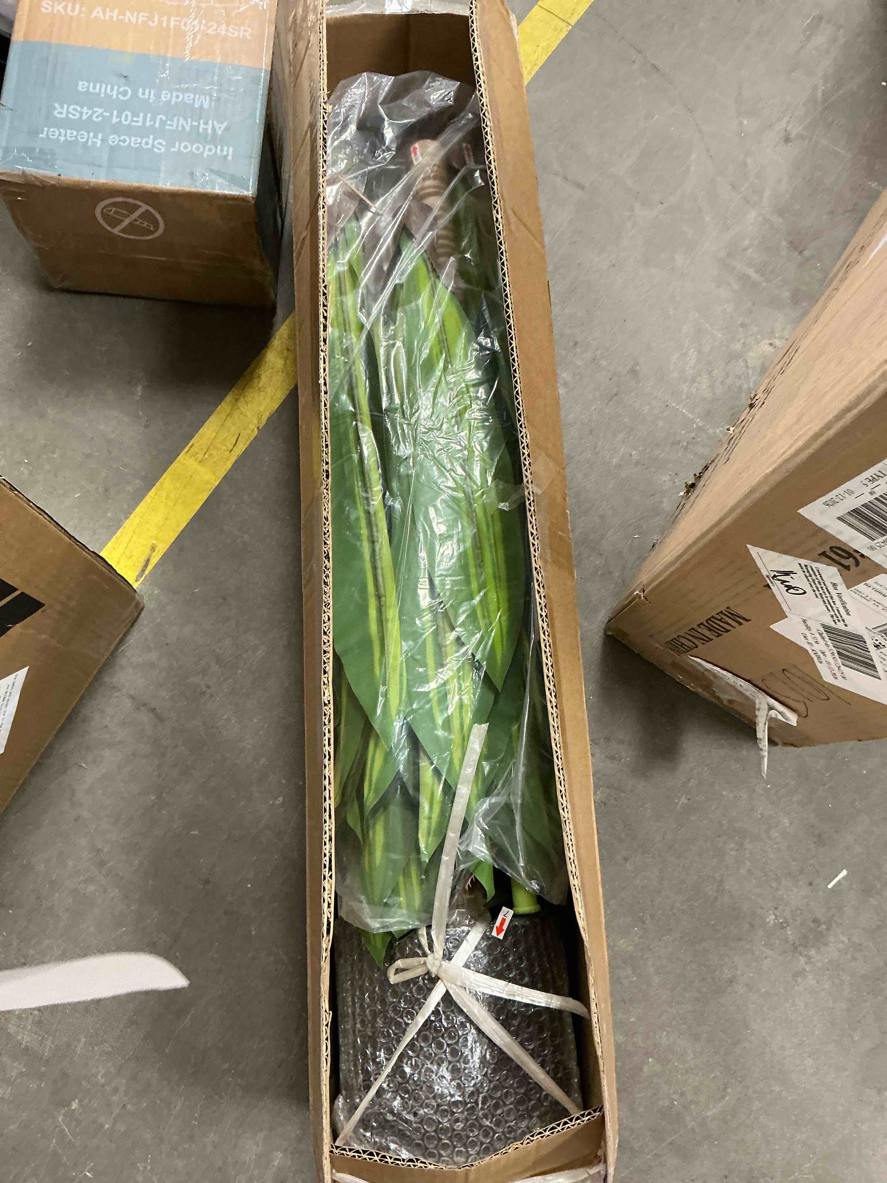 Condition photo showing New/Like New for Artificial Plants, 6ft Fake Dracaena Tree in Black Plastic Pot, Faux Plants Indoor Outdoor Decor, Silk Plants for Home Decor Office Porch Patio Perfect Housewarming Gift