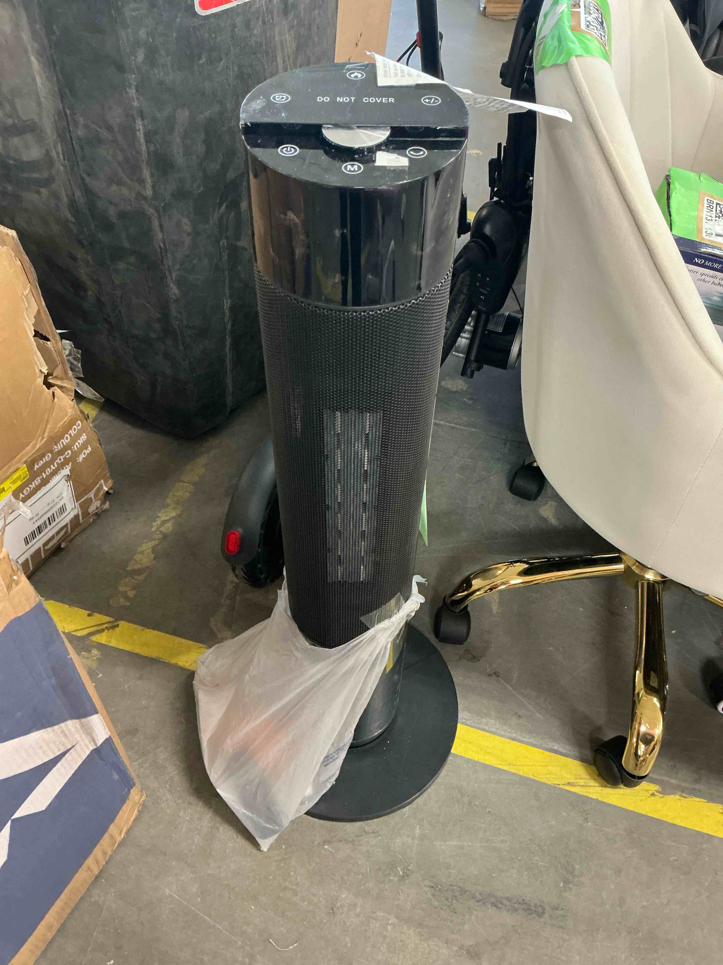 Condition photo showing Good Condition for Air Convection Heater 1500W Portable Electric Heaters for Indoor Use Remote 24H Timer Multiple Protection Room Temperature Display?ECO Mode With Caster Space Heater for Bedroom Livingroom Black