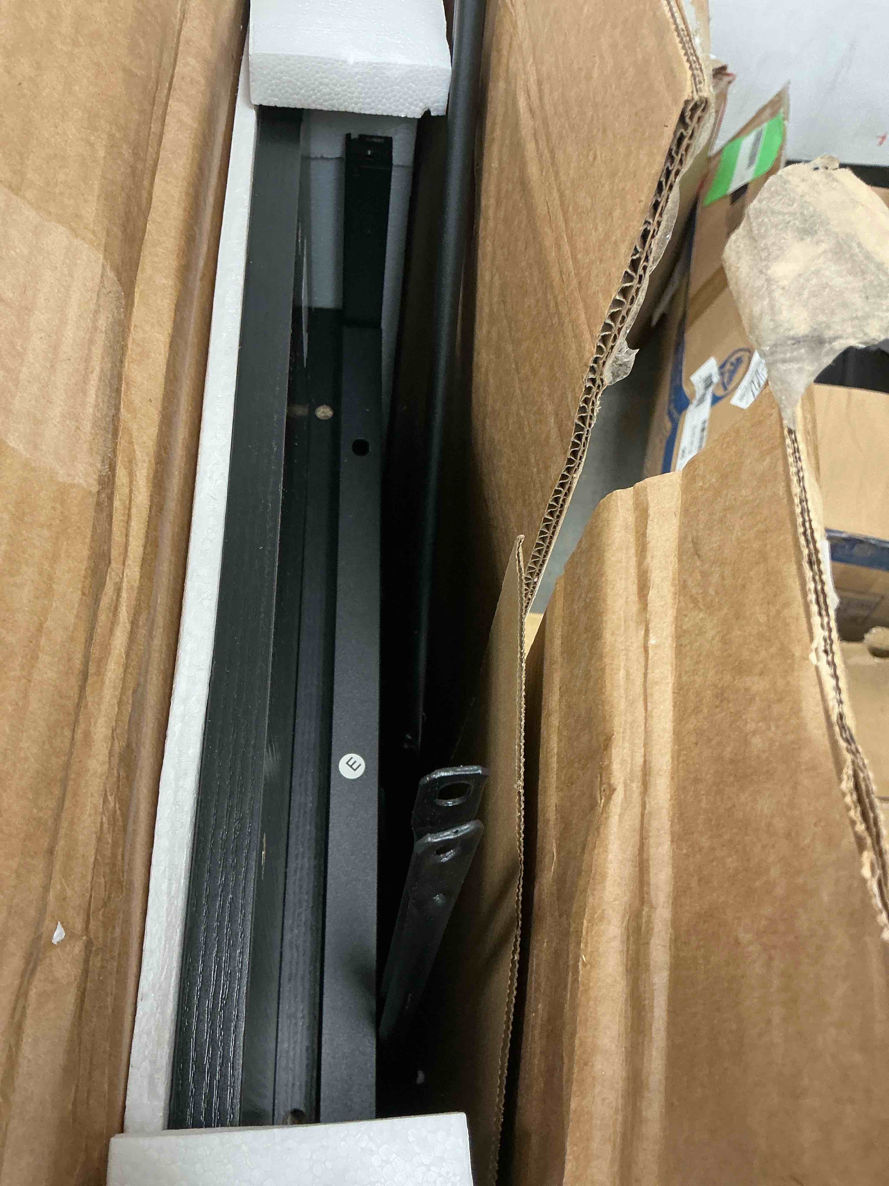 Condition photo showing Good Condition for CONCETTA L Shaped Computer Desk with Wooden Desktop CPU Stand Side Bag Reversible, Black