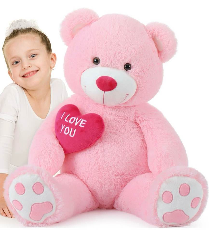 Tezituor 36'' Teddy Bear Stuffed Animal Giant Bear Plush with I Love You Heart Plush Toy