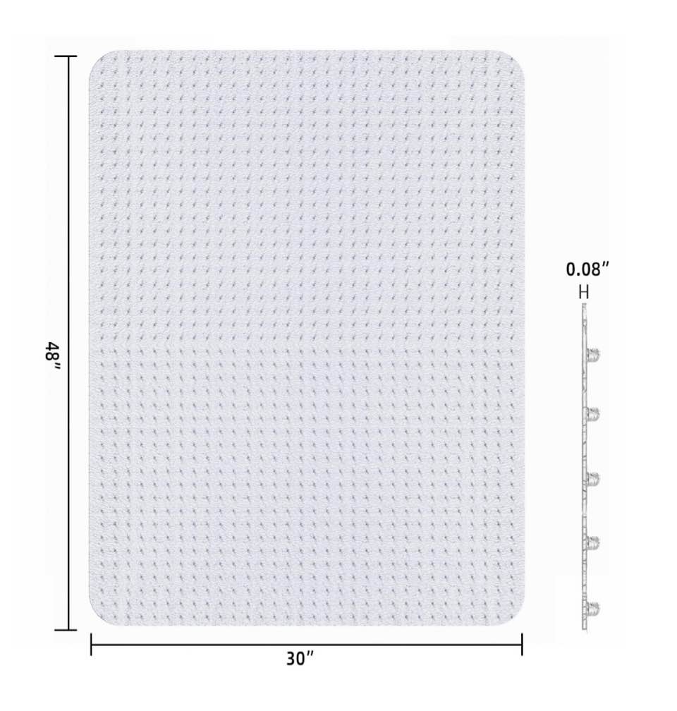 Condition photo showing As Is for GPED Office Chair Mat for Carpet, 36" x 48" Rectangle Carpet Protector Mat, Sturdy Carpet Chair Mat with Studs for Office, Home and Gaming Floor