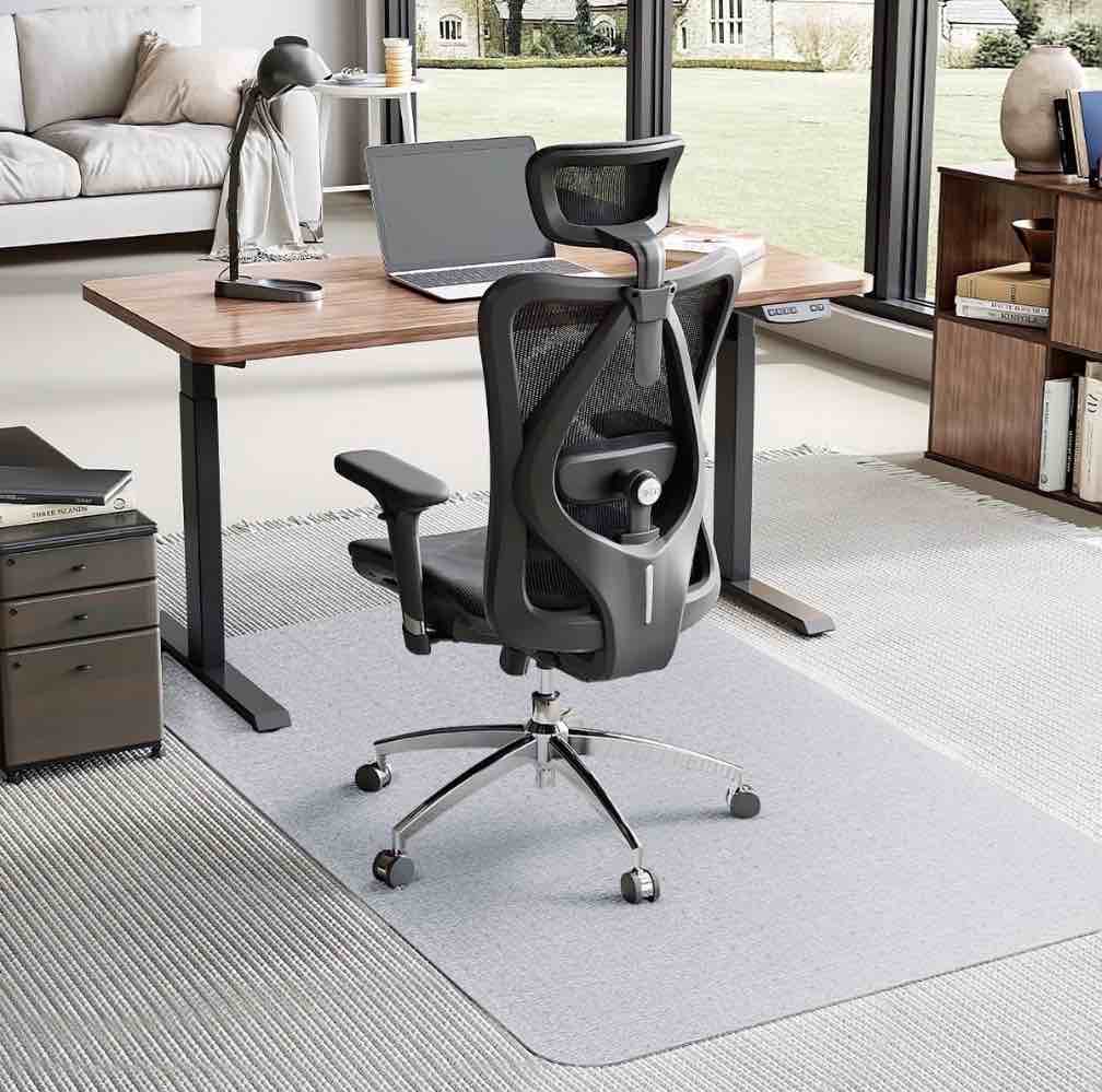 GPED Office Chair Mat for Carpet, 36" x 48" Rectangle Carpet Protector Mat, Sturdy Carpet Chair Mat with Studs for Office, Home and Gaming Floor