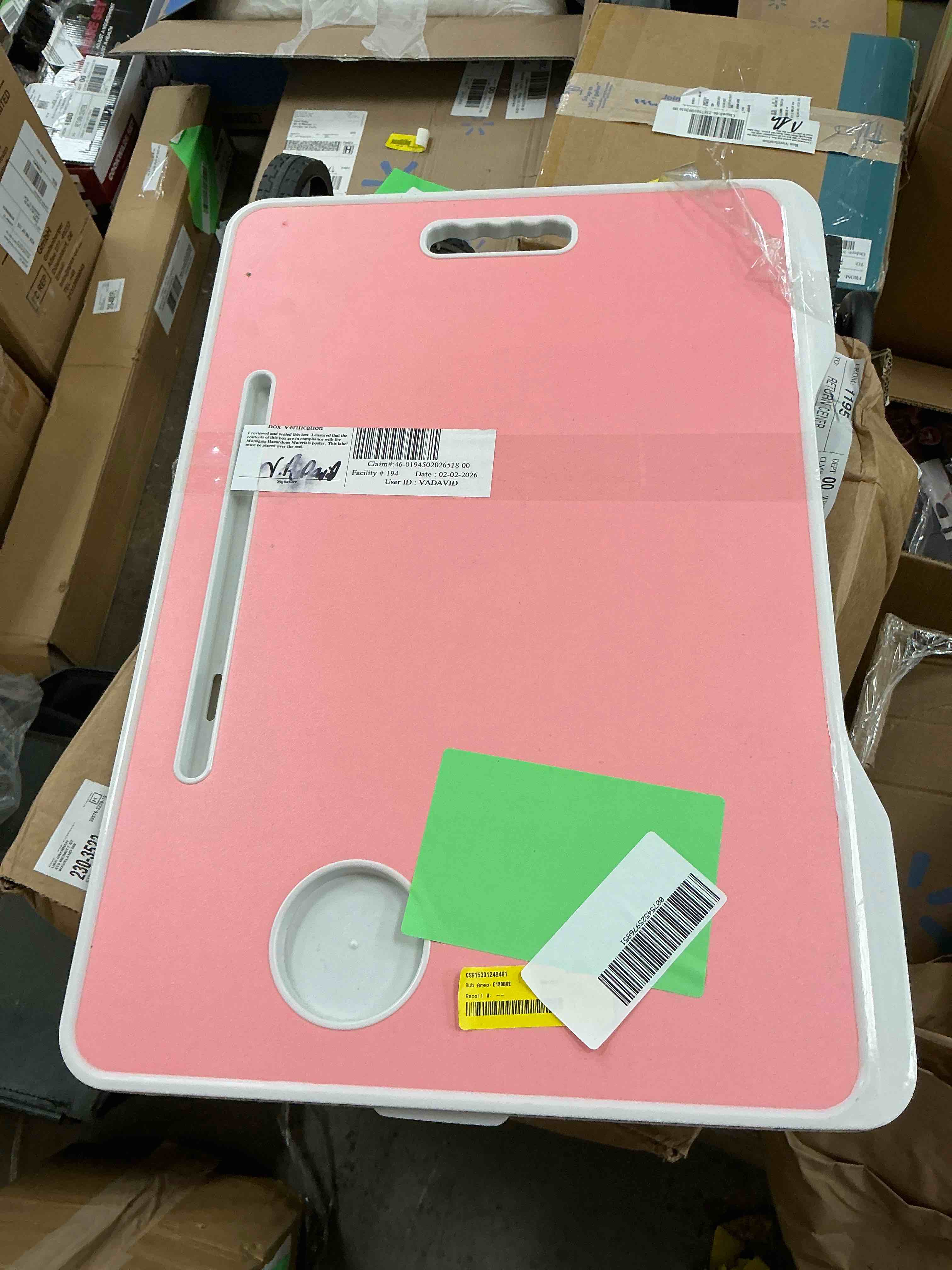Condition photo showing Good Condition for Livhil Large Lap Desk for Bed | Laptop Table  Portable Desk  Bed Laptop Desk  Bed Table for Laptop | Floor Table  Floor Desk for Adults (Pink) School Supplies
