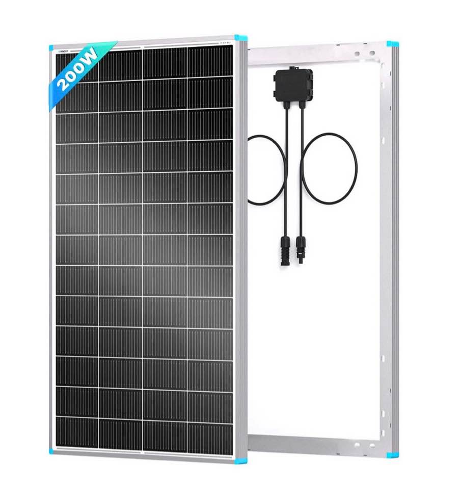 Renogy 16BB N-Type 200 Watt Solar Panel 24V, 25% High-Efficiency, Solar Panel for Power Station, RV, Cabin, Off-Grid Applications