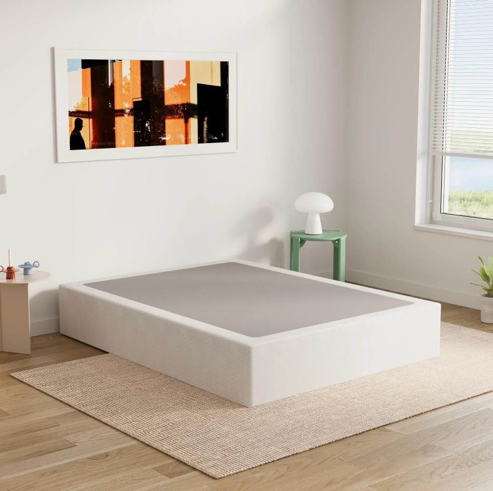 ULIESC 9 Inch Full Size Box Spring, Full Box Spring Only, Metal Box Spring Full with Fabric Cover, Sturdy Mattress Foundation, Noise Free, Non-Slip, Easy Assembly