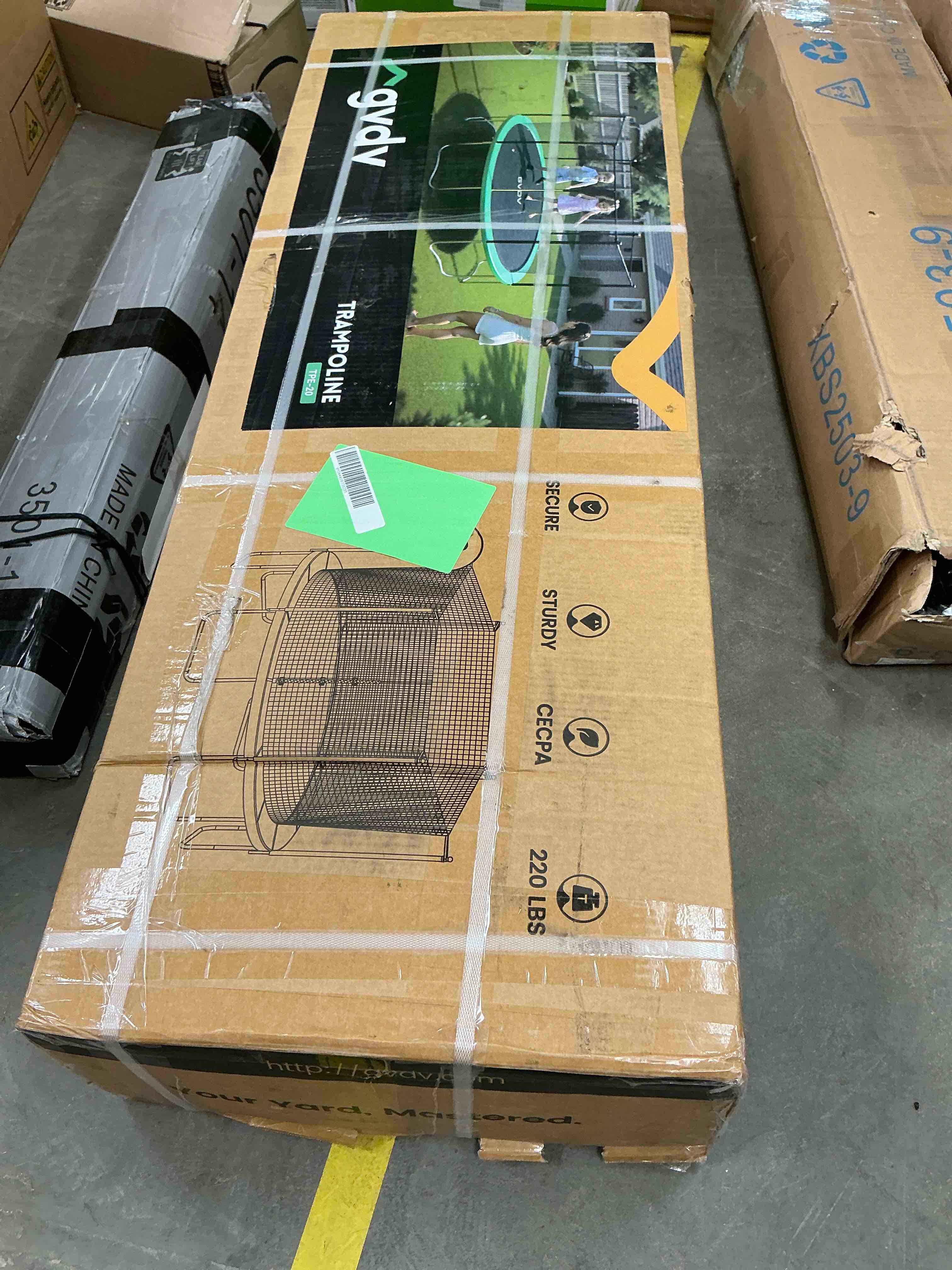 Condition photo showing New/Like New for GVDV Outdoor Trampoline, 8' Backyard Recreational Trampoline with Enclosure for Kids & Adults