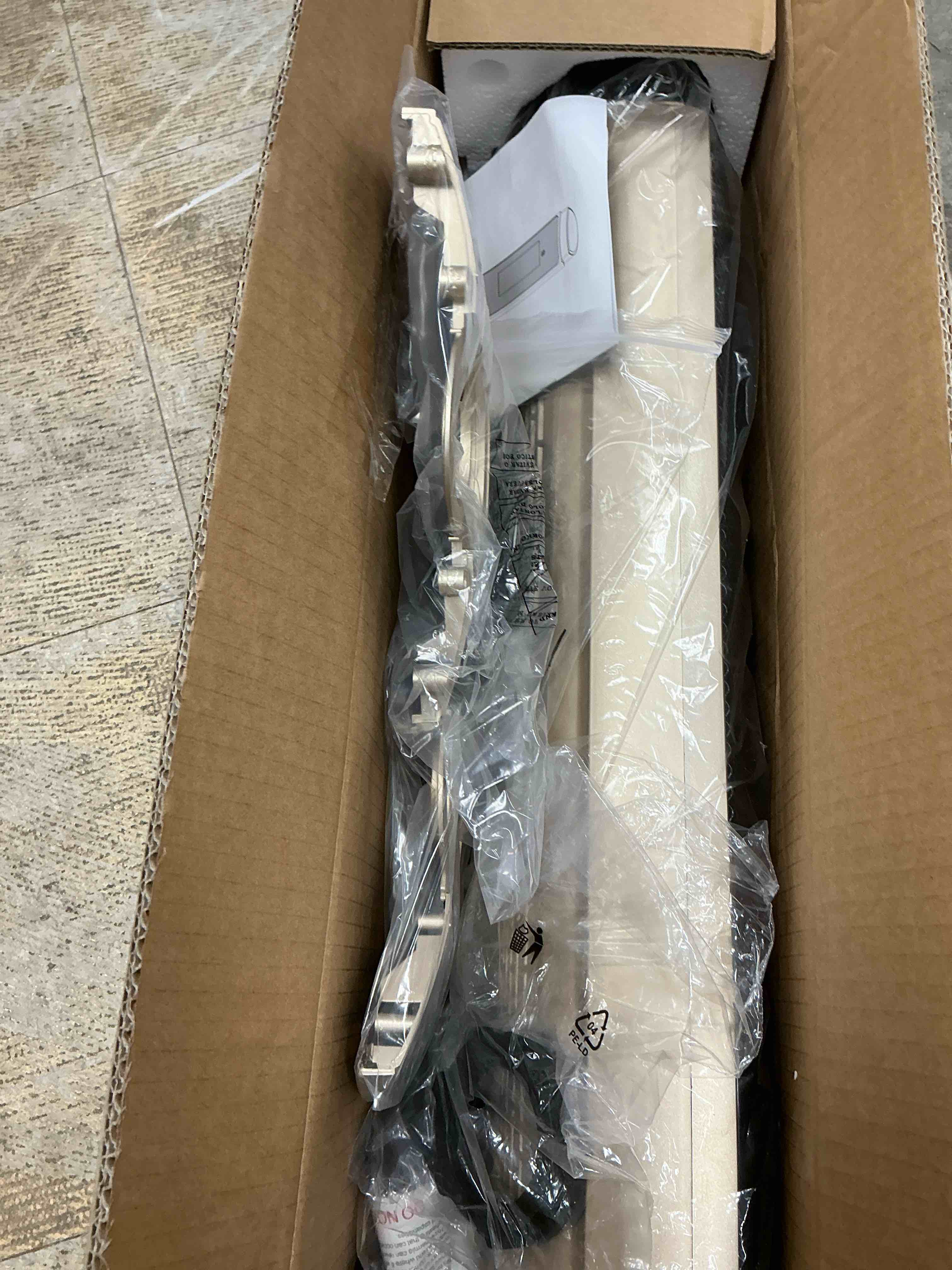 Condition photo showing New/Like New for EDX 1500W Space Heater for Indoor Use, 23" Electric Heater with 7 Light Colors, 70° Oscillation, Adjustable Thermostat & Remote, Tip-Over Protection, Gold