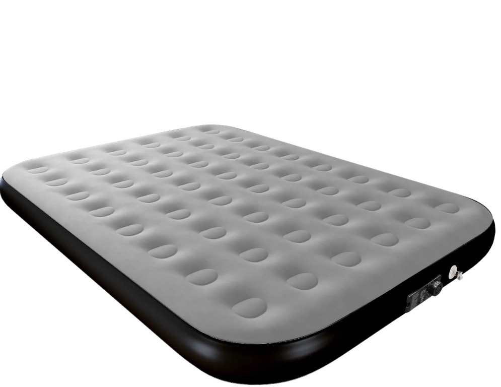 queen size air mattress with built in pump,high portable 10" inflatable mattress,blow up mattress for travel,home and guest(pale gray)