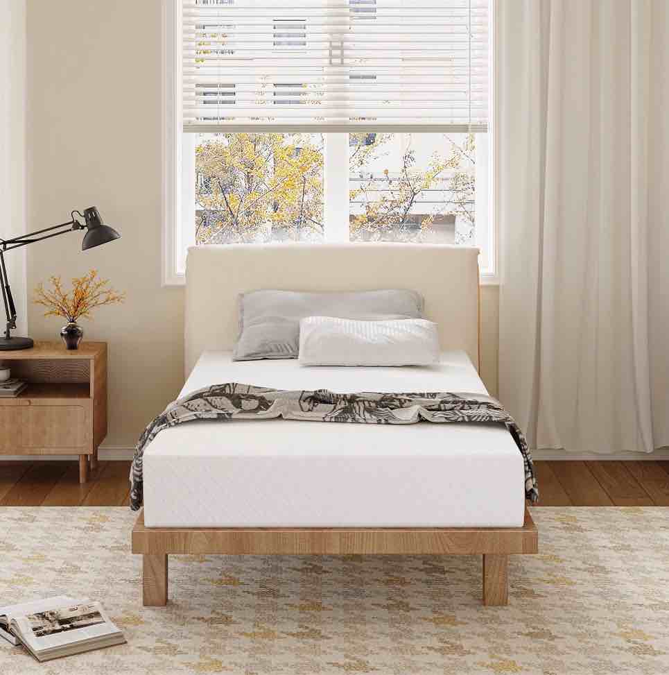 mlily ego white twin mattress in a box 6 inch memory foam mattress