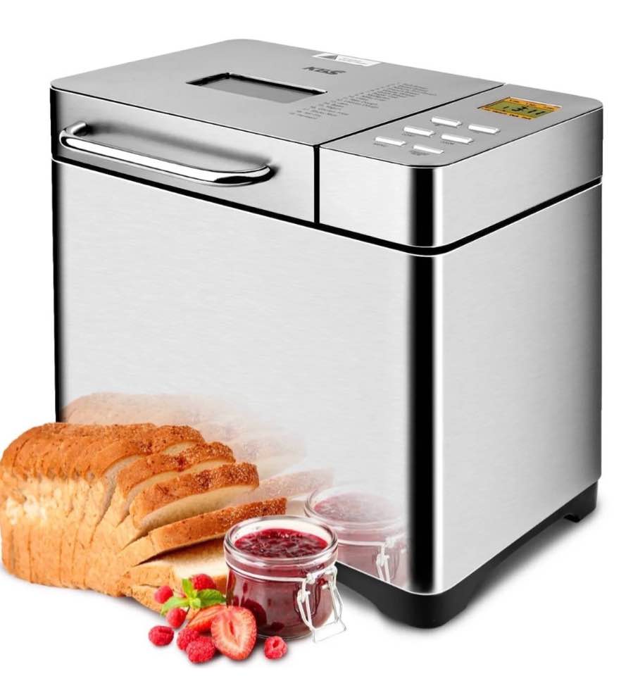 kbs 19-in-1 2lb bread maker machine fully automatic lcd display?stainless steel model# 013