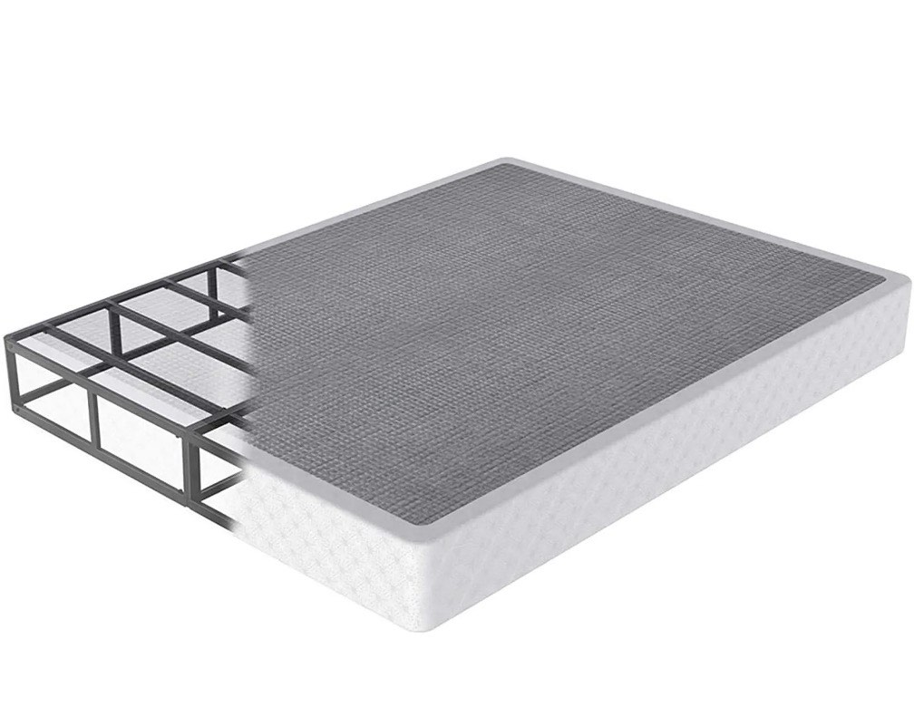 qftime 9" metal queen box spring, mattress foundation, heavy-duty, easy assembly