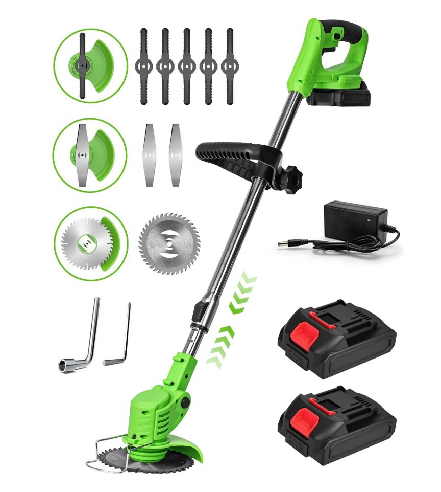 yahhu 21v cordless 3-in-1 string trimmer, trimmer, edger & mower with multi-blade system for effortless lawn & garden care(us or eu plug)
