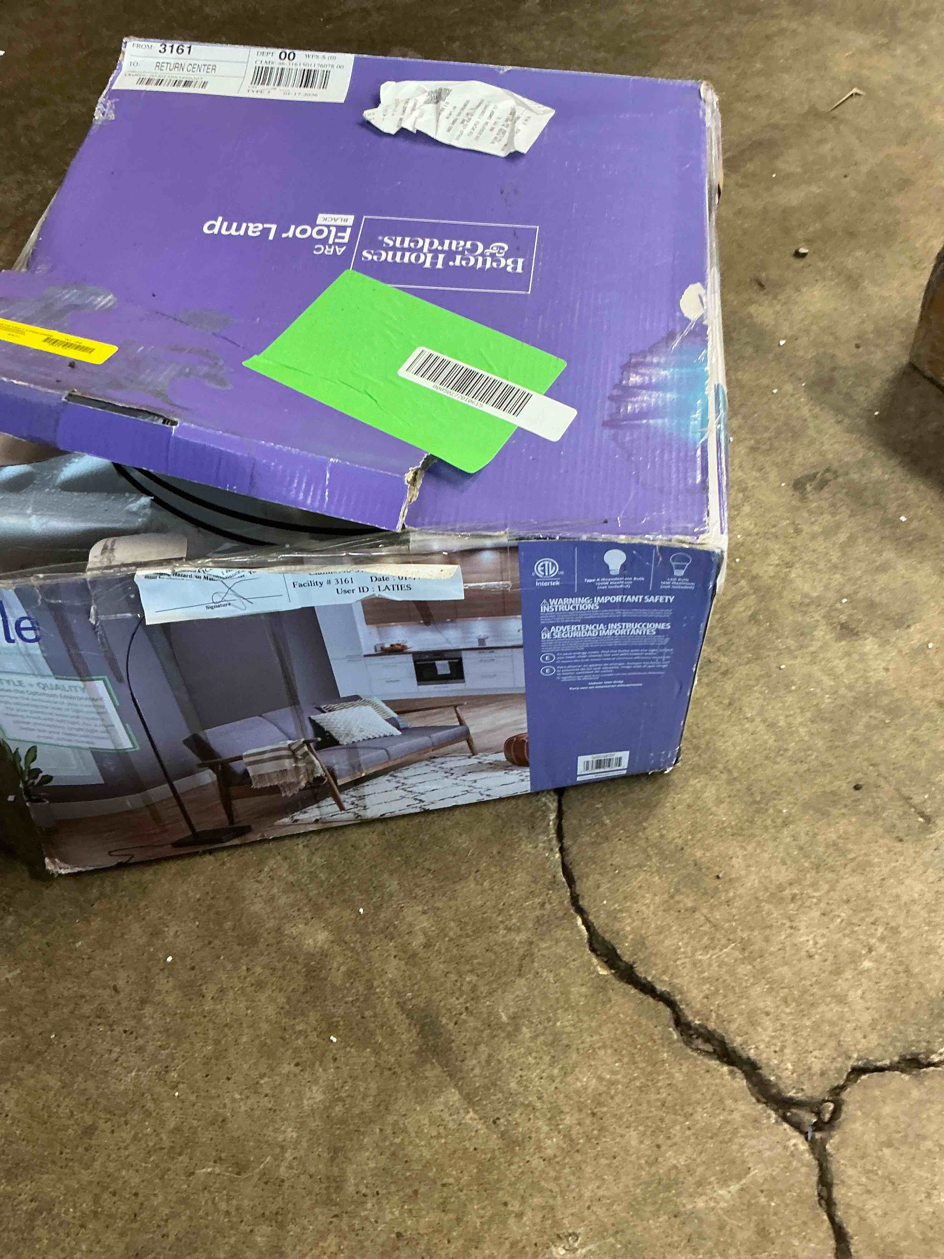 Condition photo showing Good Condition for Better Homes & Gardens Arc Metal Floor Lamp  Black Finish