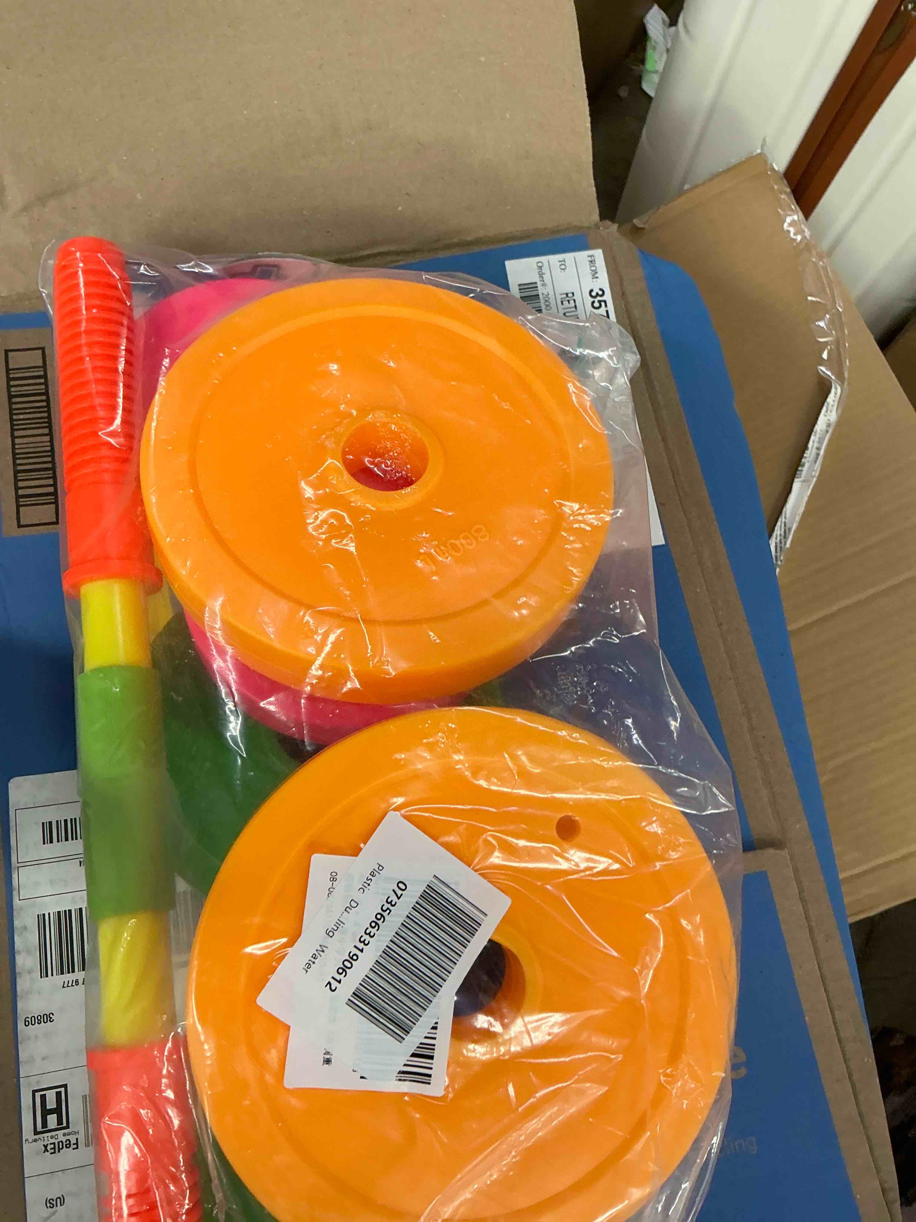 Condition photo showing Good Condition for Plastic Dumbbell Kids Barbell Adjustable Dumbbell Kids Exercise Dumbbell Hand Weight for Kids