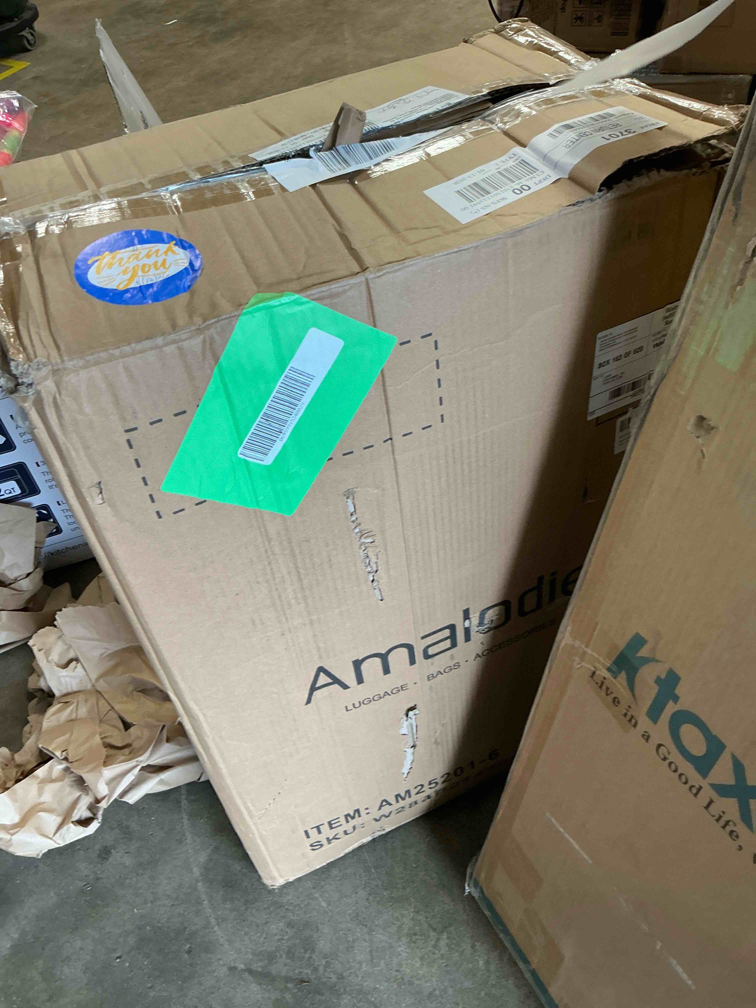 Condition photo showing Good Condition for Hardside Luggage Sets 6 Piece, Hardshell Suitcase with TSA Lock Spinner Wheel and Travel Duffle Bag.Dark Green