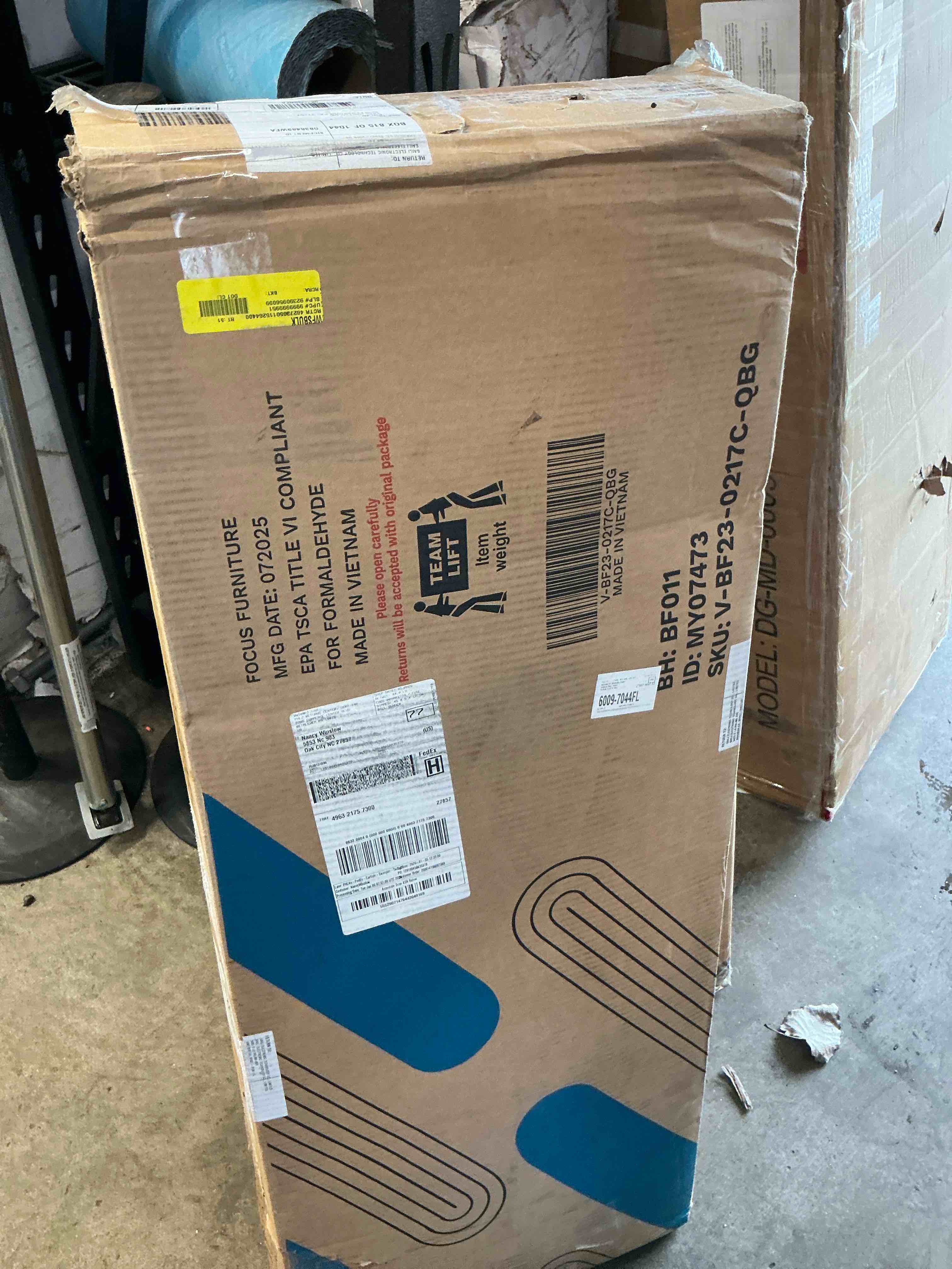 Condition photo showing Good Condition for Lifezone Queen Bed Frame with Rustic Vintage Wood Headboard and Footboard, Metal Support, Beige