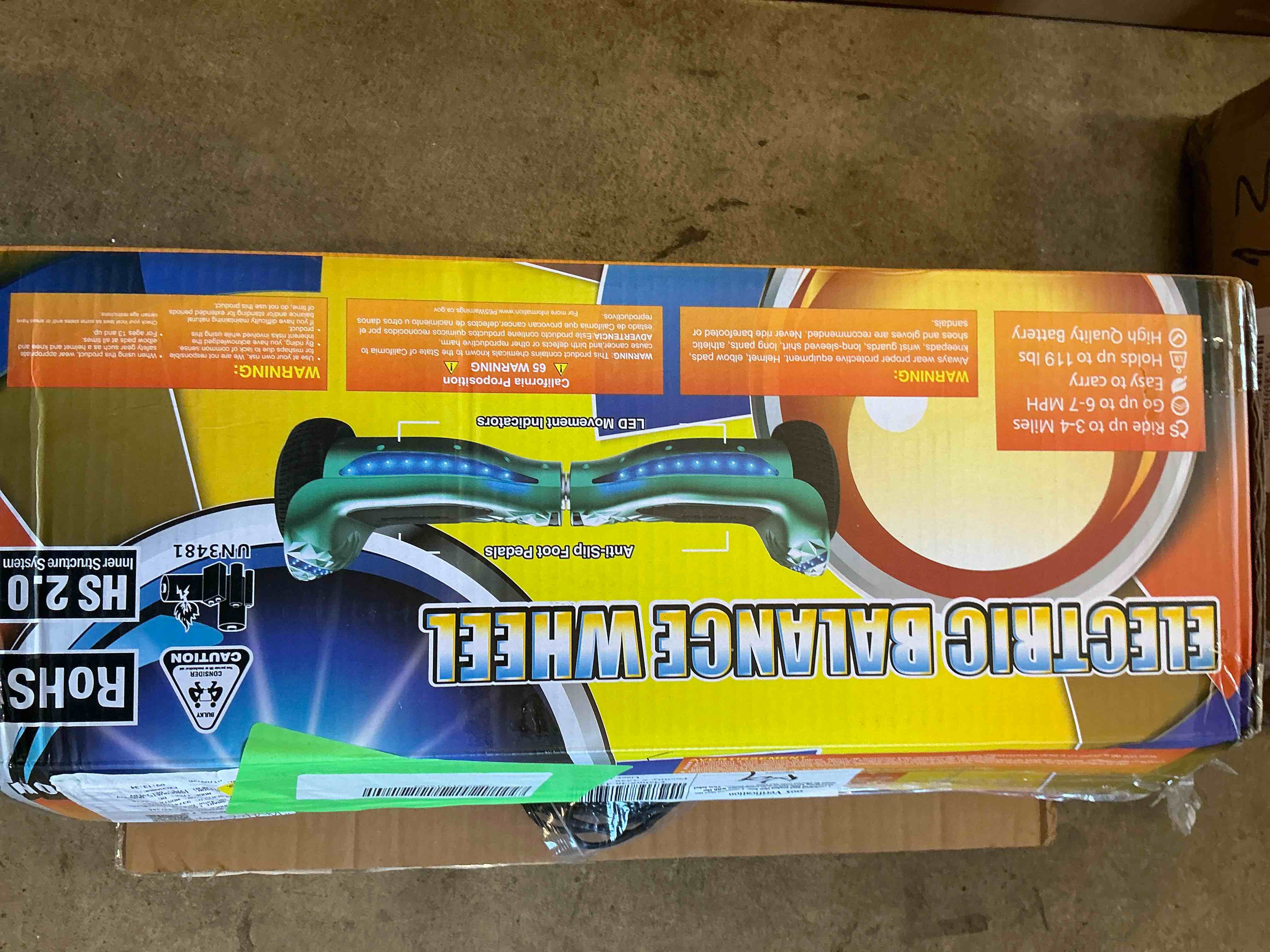 Condition photo showing New/Like New for Mosta Electric Hoverboard with New Version Bluetooth Hover Board, Chrome and Design Color Self-Balance Electric Scooter