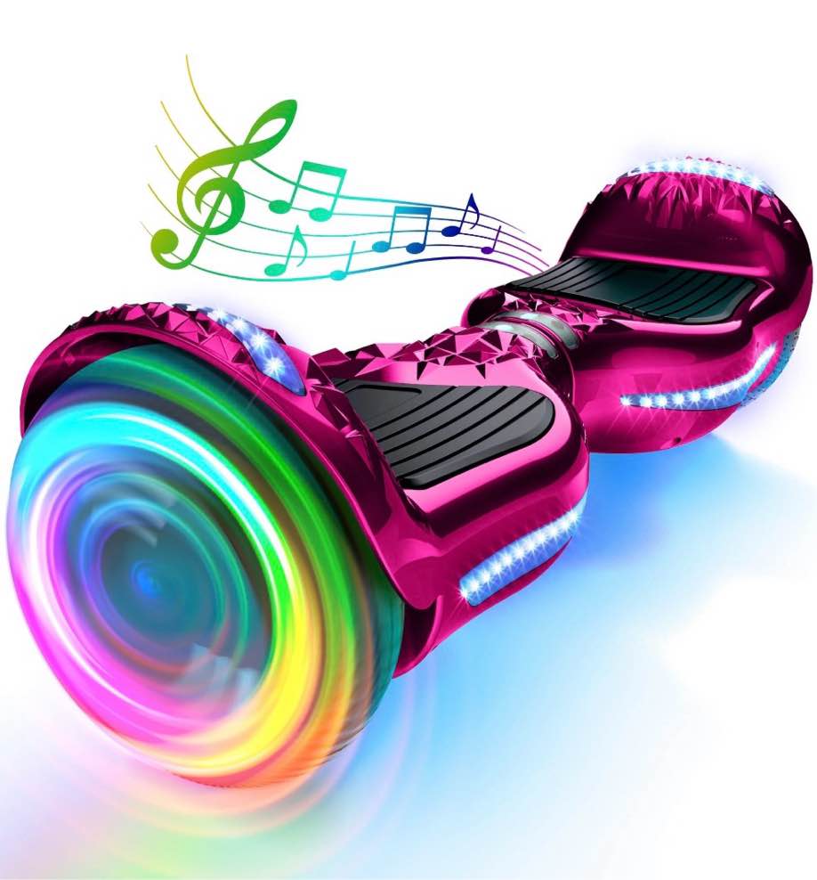 Mosta Electric Hoverboard with New Version Bluetooth Hover Board, Chrome and Design Color Self-Balance Electric Scooter