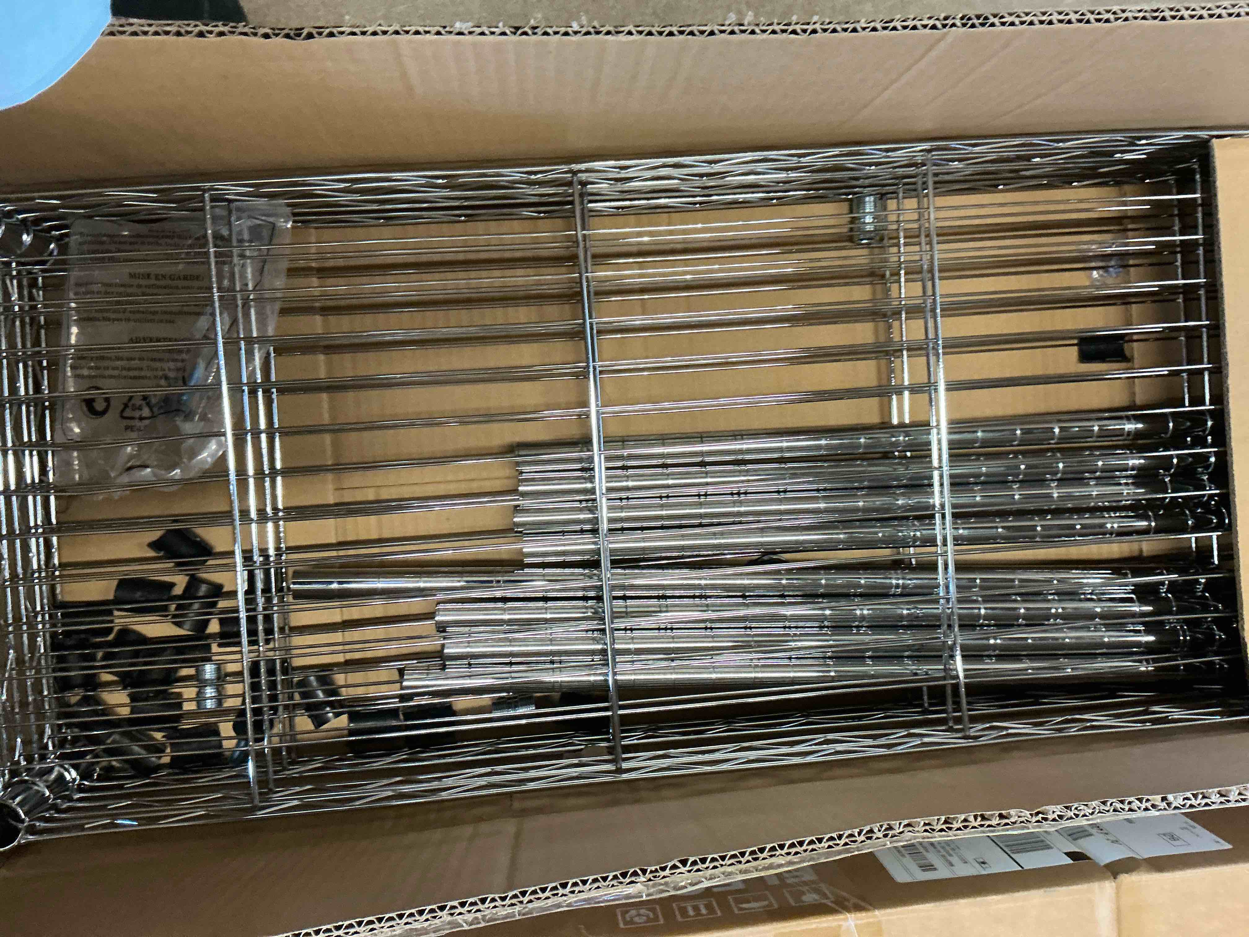 Condition photo showing Good Condition for Ktaxon 4-Tire Heavy Duty Storage Rack  Adjustable NSF Wire Shelving Unit Garage Kitchen Silver  Capacity for 800 lbs  36 L x 14 W x 55 H