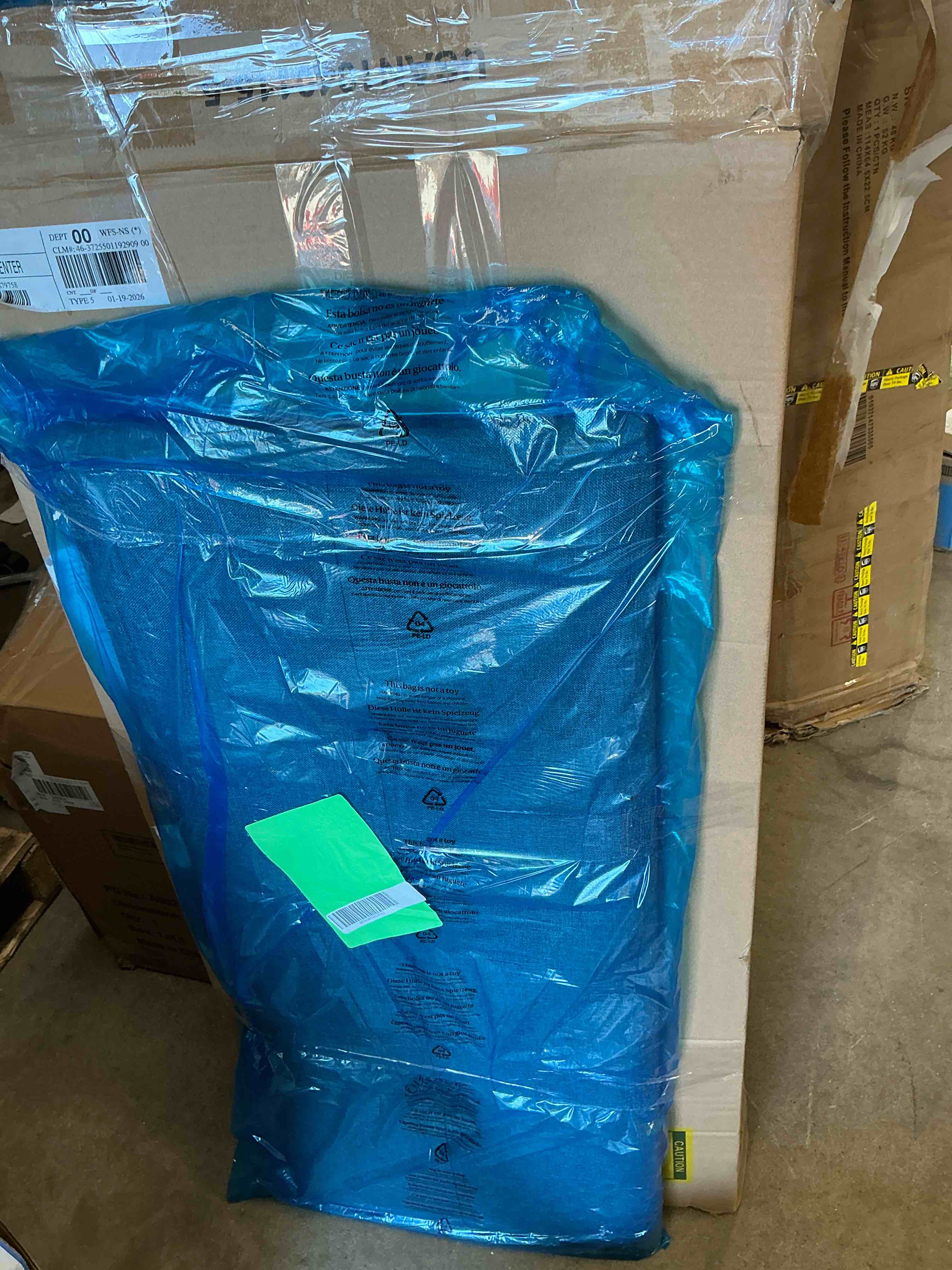 Condition photo showing Good Condition for Allewie Twin Size Metal Platform Bed Frame with Linen Fabric Button Tufted Headboard  Under-Bed Storage  Grey