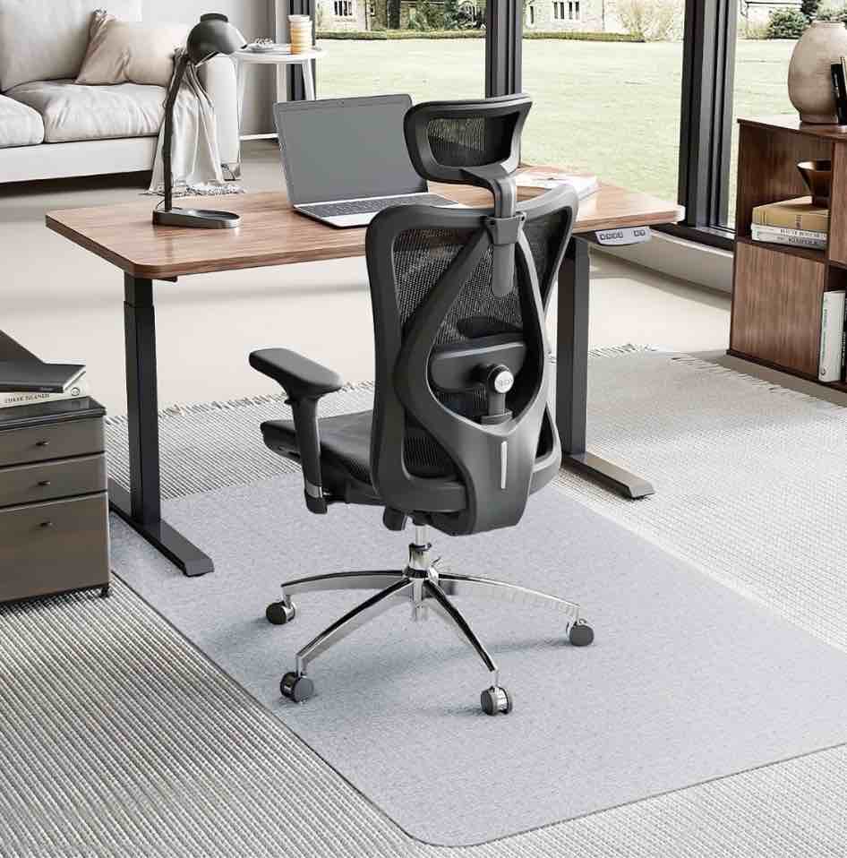 GPED Office Chair Mat for Carpet, 36" x 48" Rectangle Carpet Protector Mat, Sturdy Carpet Chair Mat with Studs for Office, Home and Gaming Floor