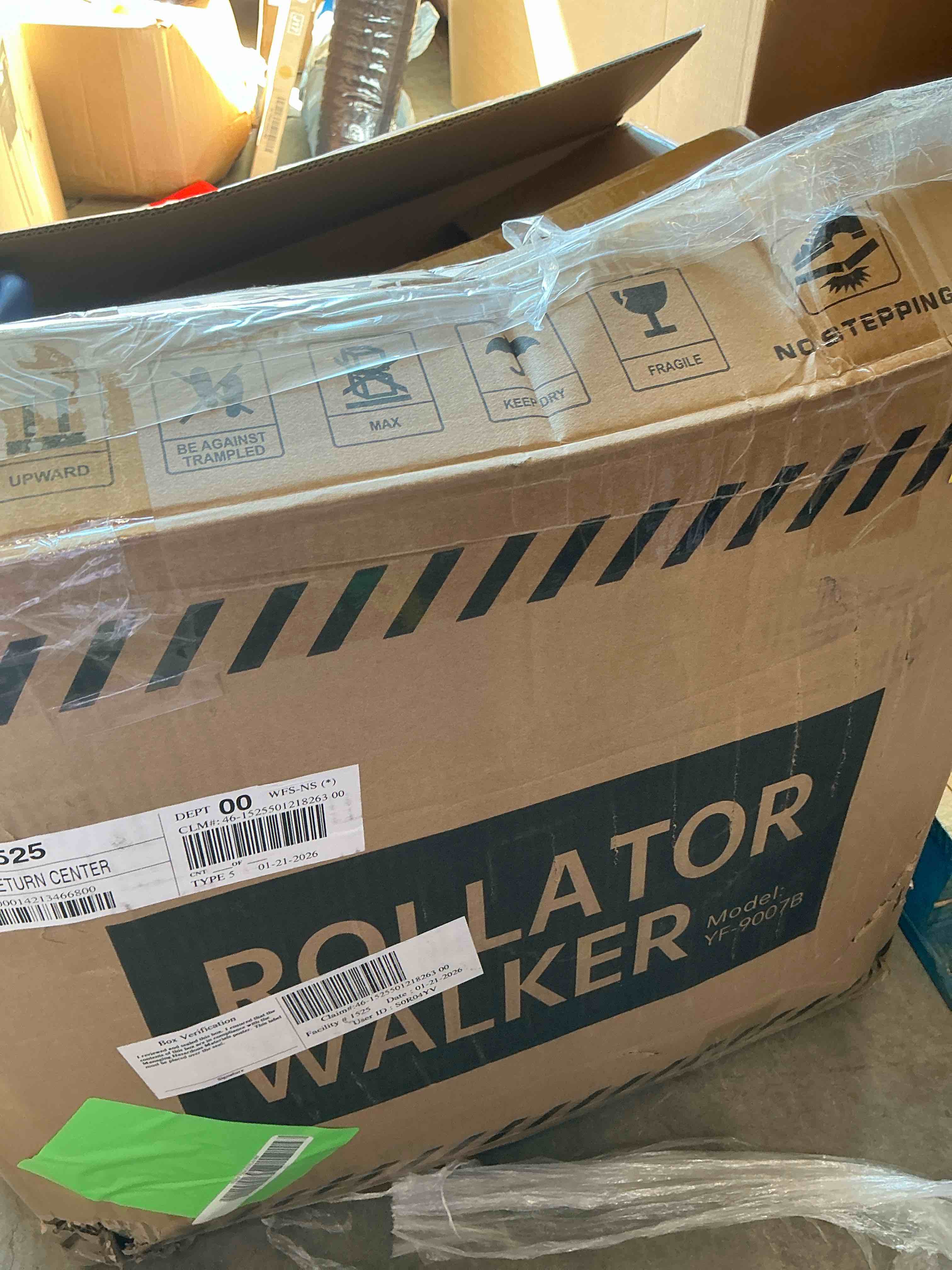 Condition photo showing New/Like New for ZENART Mobility Rollator Walker for Seniors Adult with Adjustable Seat and 10" Wheels, Orange