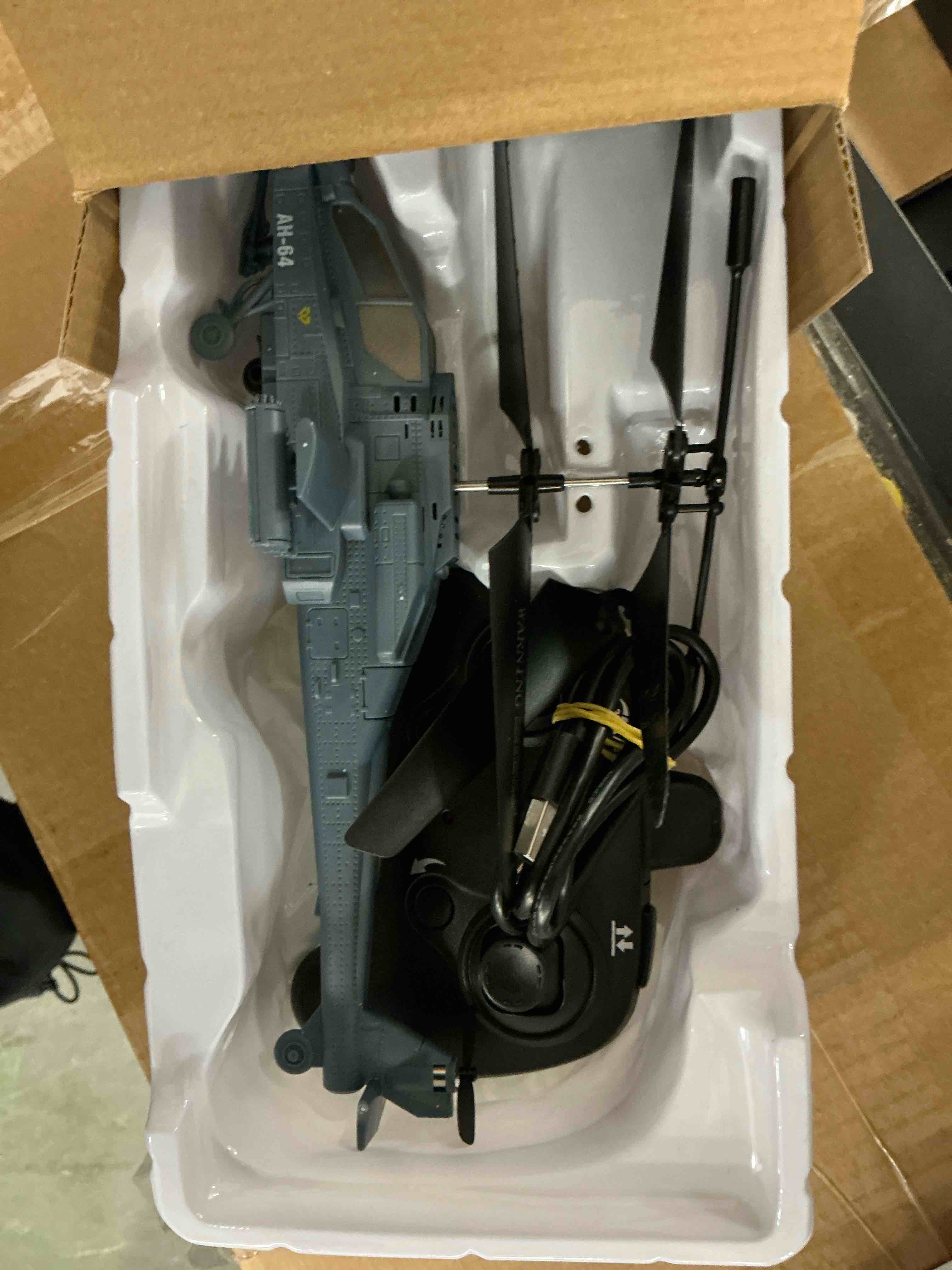 Condition photo showing Good Condition for JoyStone RC Helicopter, 2.4GHz Remote Control Helicopter (AH-64) with 3 Speed Modes, 30+ Min Flight Time, LED Lights & Altitude Hold, RC Toys for Boys Girls Beginner, Gray