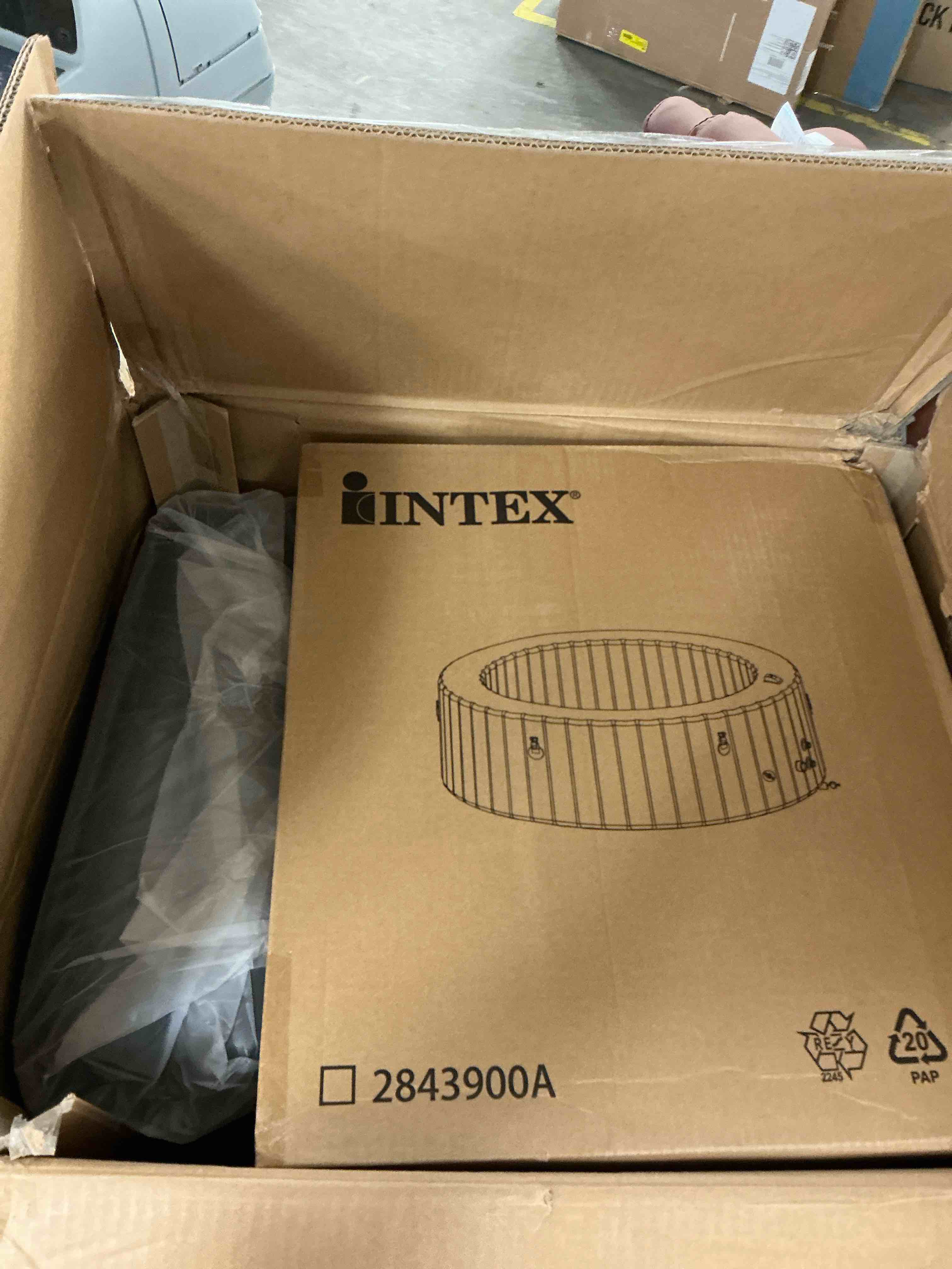 Condition photo showing New/Like New for INTEX PureSpa Plus Greywood Deluxe 4 Person Inflatable Spa w/ Jets