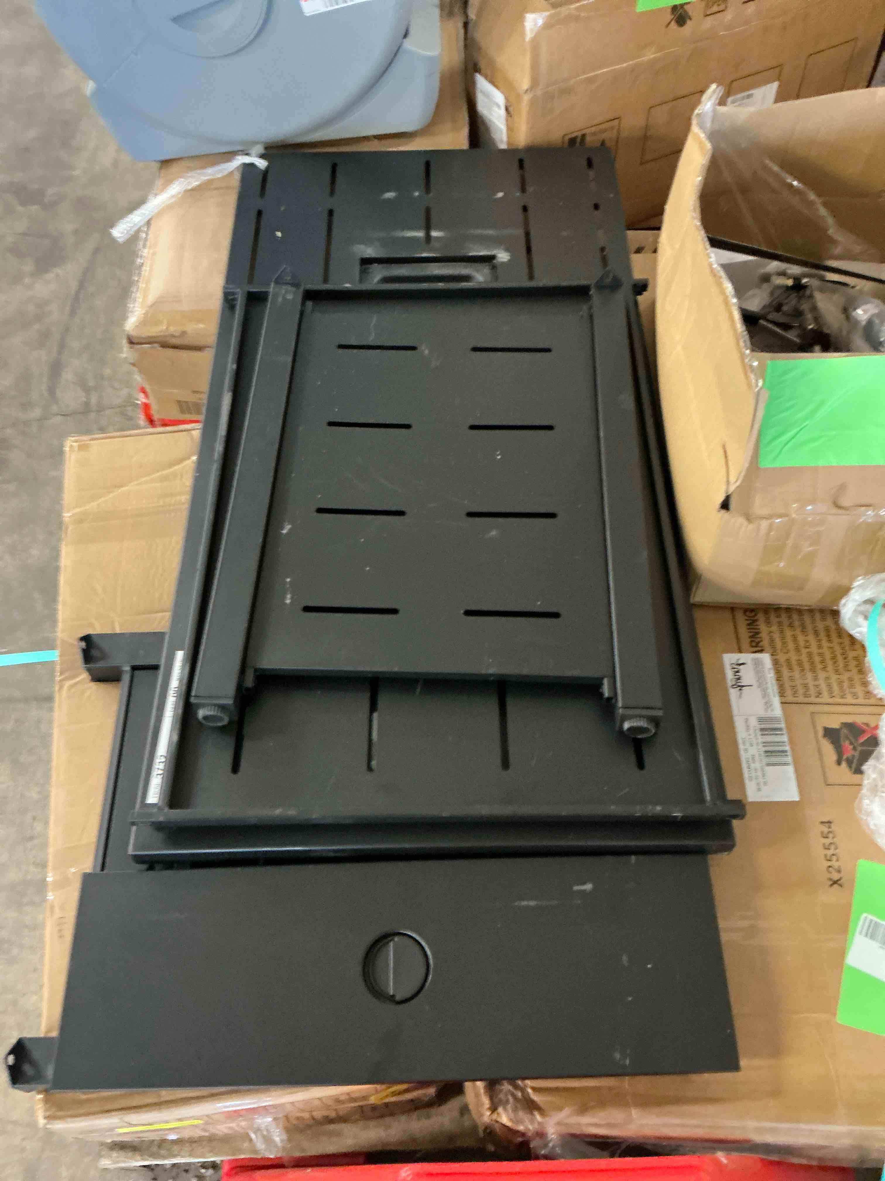 Condition photo showing Good Condition for Walsunny 43 inch Gas Fire Pit Table 40 000 BTU Outdoor Rectangular Propane Firepit Table with Glass Wind Guard and Waterproof Cover