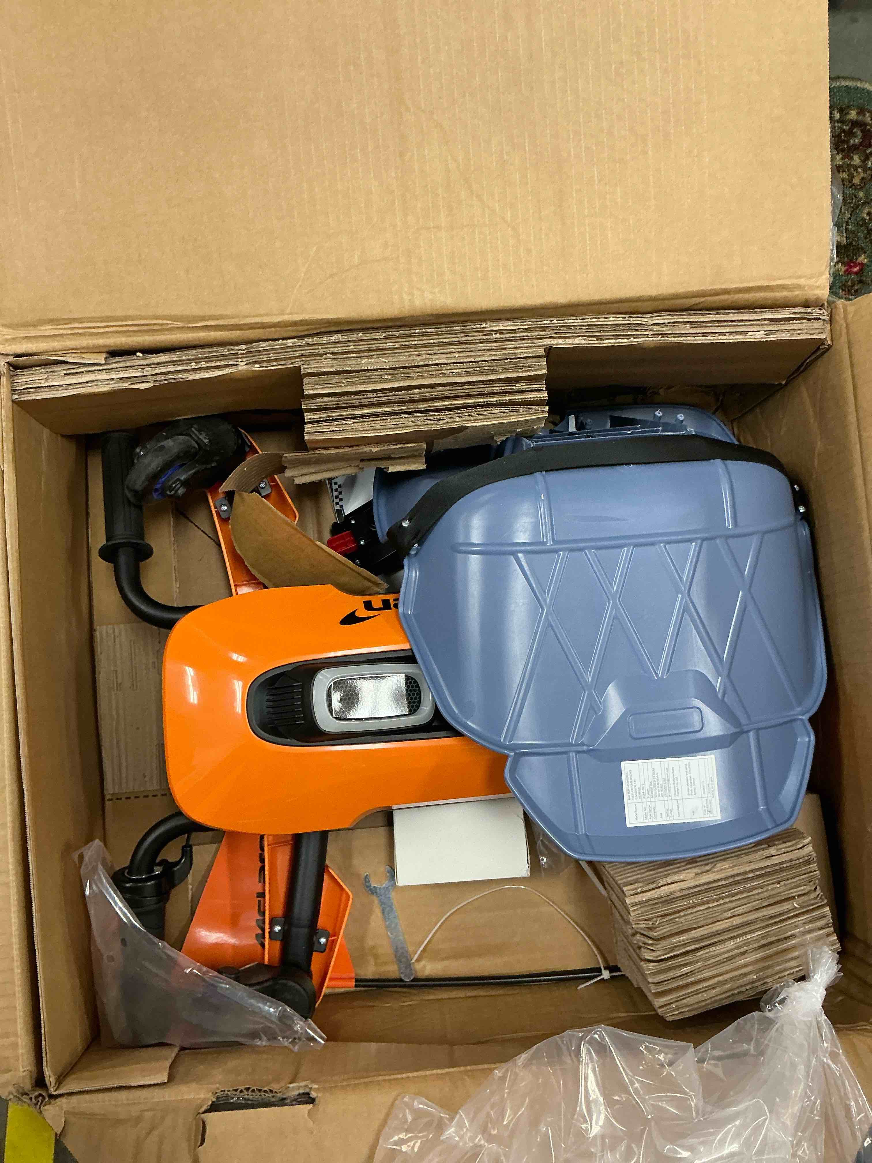 Condition photo showing Good Condition for McLaren Licensed 24V Ride on Toys,Drift Kart for Kids, 6.5 MPH Max,360° Spin Electric Go Kart for Kids, 3 Adjustable Seat, Music, Bluetooth,Orange