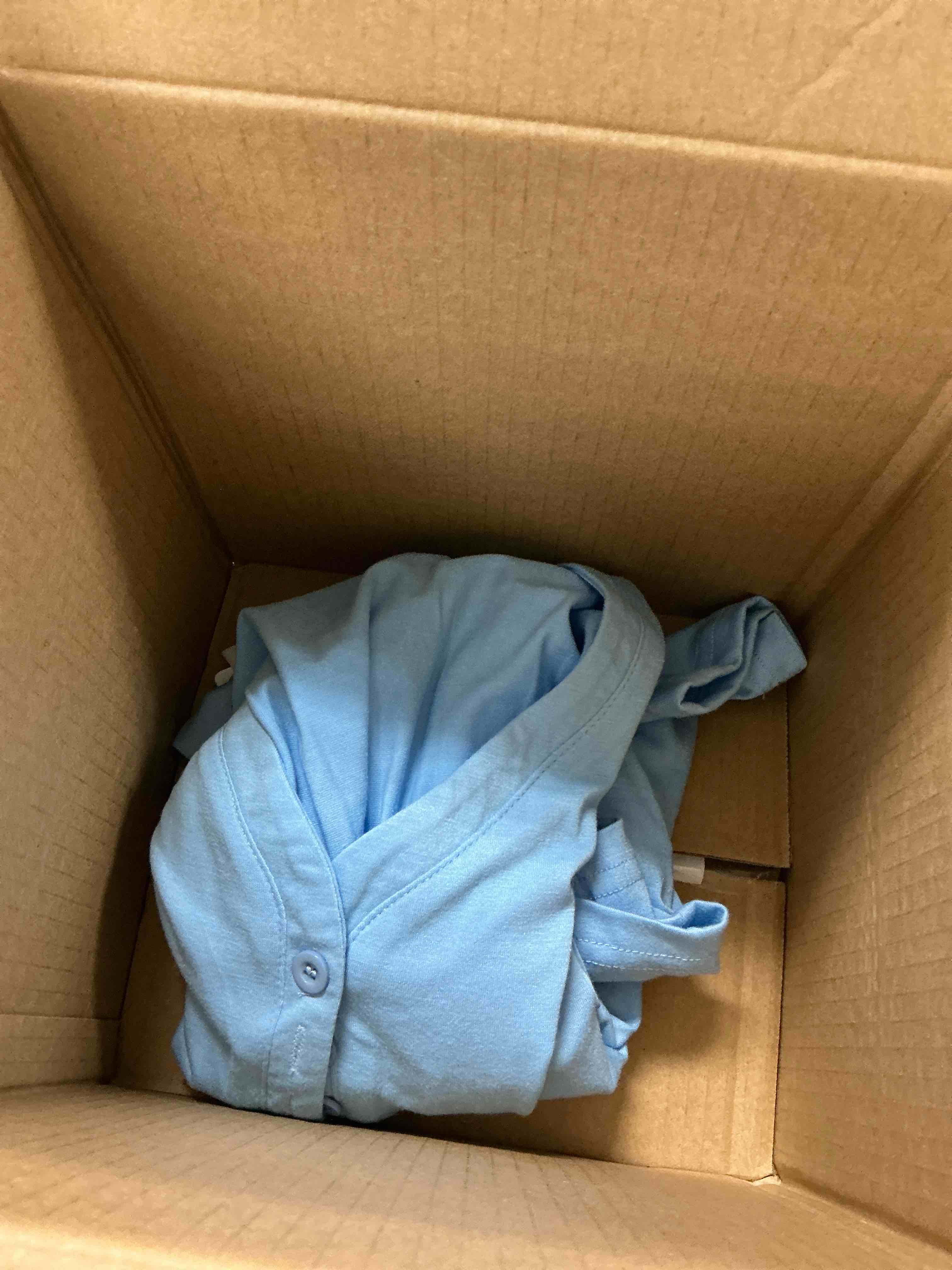 Condition photo showing Good Condition for VDJ Button Shirts for Women 3/4 Sleeve V Neck Casual Fit Plain Color Sky Blue T Shirts Comfort Soft Basics Tops for Women Size S