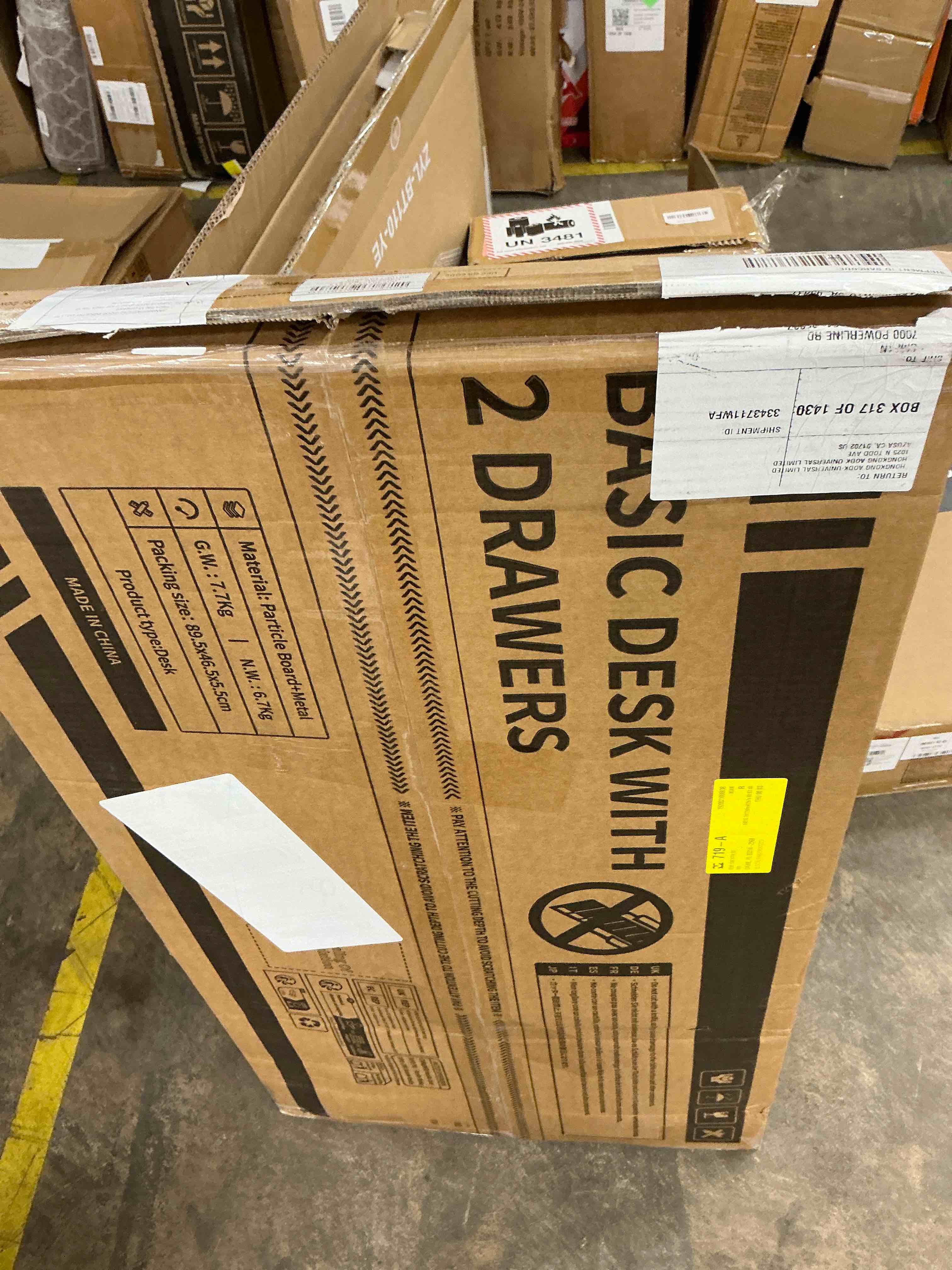 Condition photo showing New/Like New for Casacomoda 32 Inch Writing Desk with Fabric Drawers, Modern Study Table with Storage for Student/Kids, Small Computer Desk for Small Space, Home Office Desk, Black