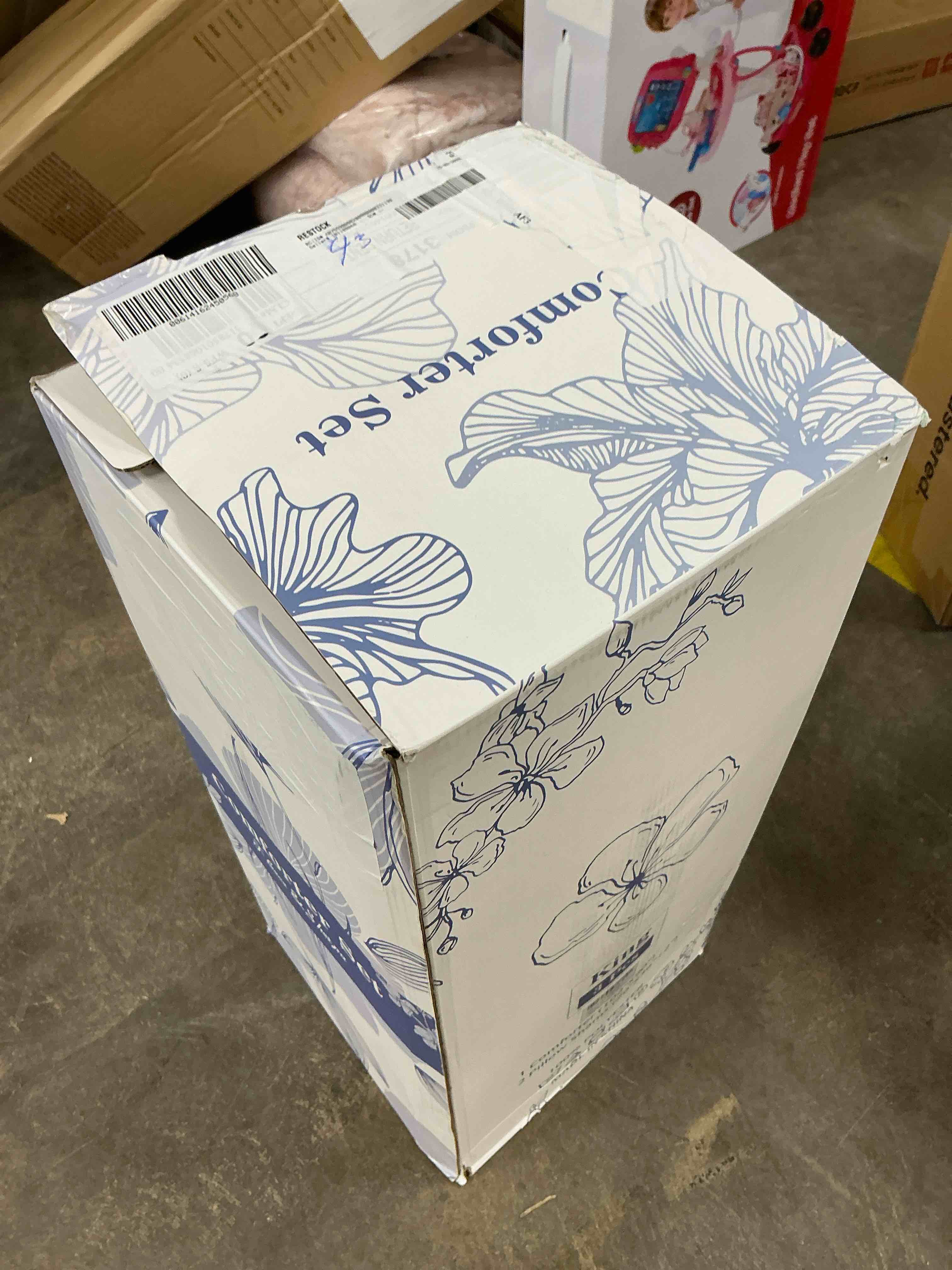 Condition photo showing New/Like New for Jessy Home 3 Piece Fleece Queen Comforter Set - Soft & Warm Fluffy Dark Gray Sherpa Bedding , Fuzzy Heavy Double Sided Design Winter Comforter with 2 Pillow Cases