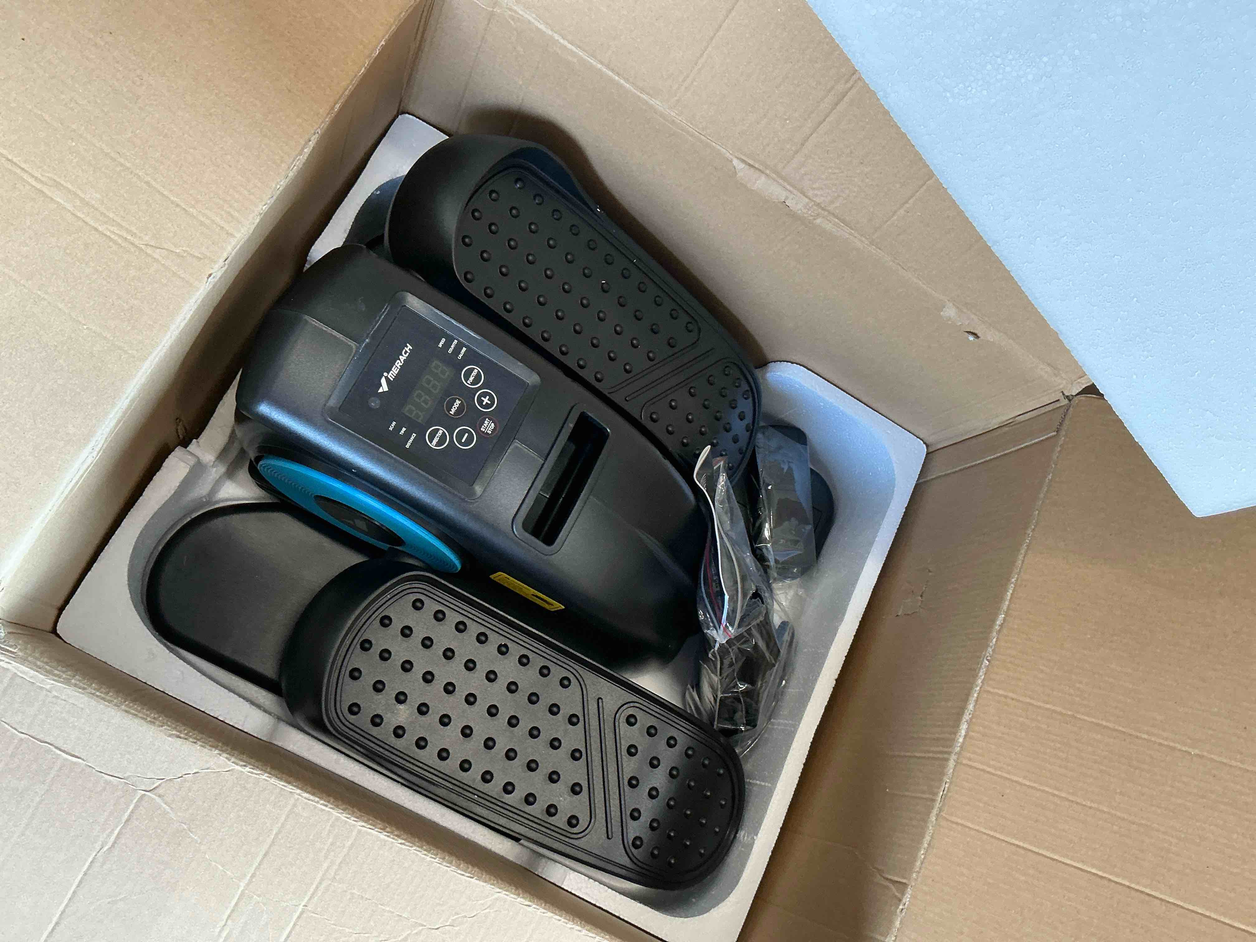 Condition photo showing Good Condition for MERACH Under Desk Elliptical Machine, Quiet Electric Ellipse Leg Exerciser with Remote, 12 Speed Sit-Down Pedal Exerciser for Home & Office, Gift